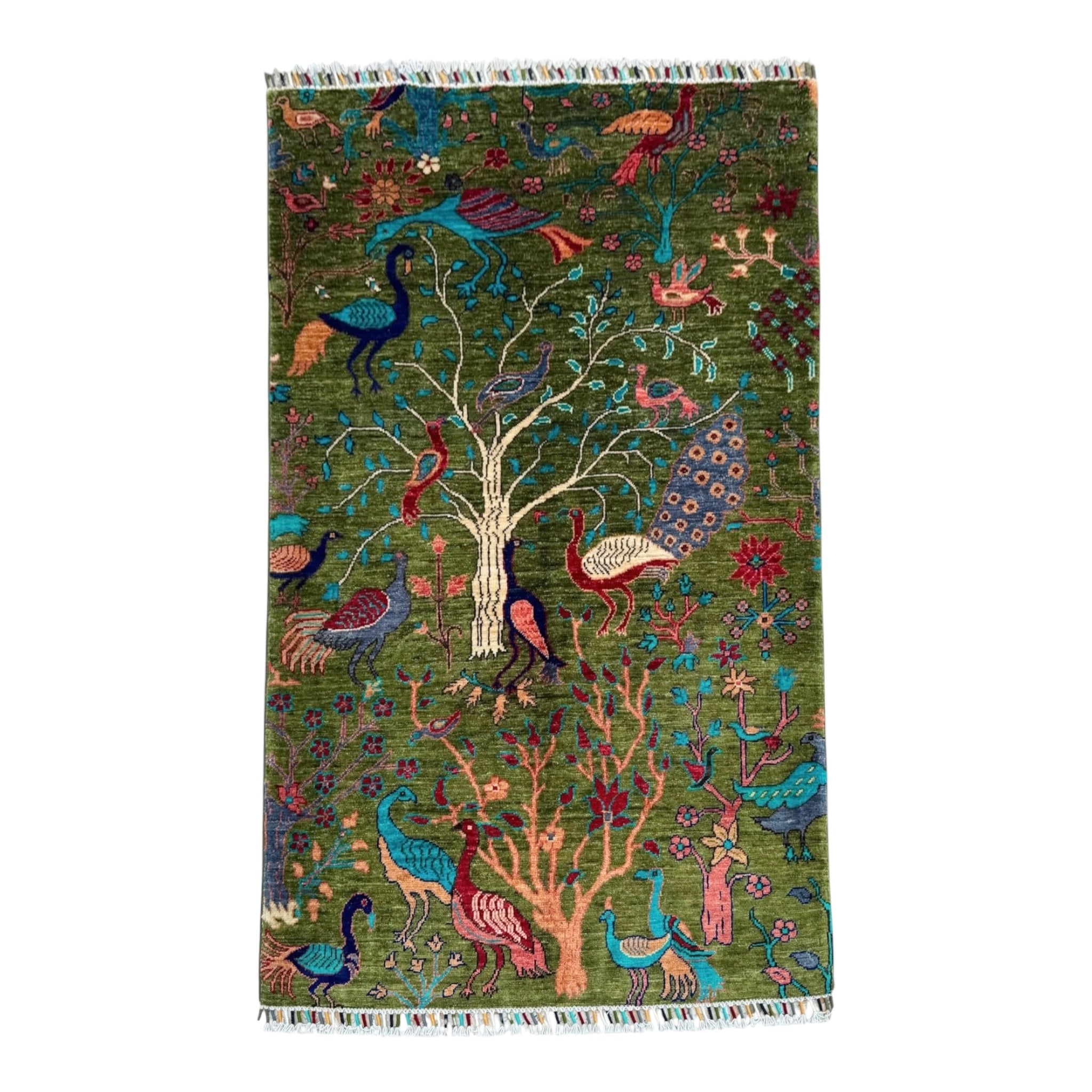Handmade Chobi Pictorial Wool Rug   150 CM x 99 CM  SK#2018
