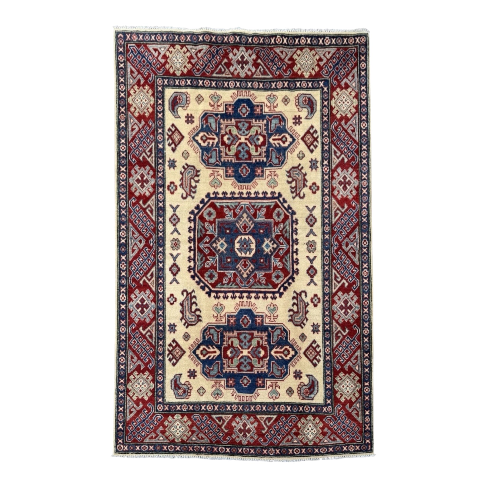 Handmade Afghan Kazak wool  Rug 215 CM x 145 CM SK#1517