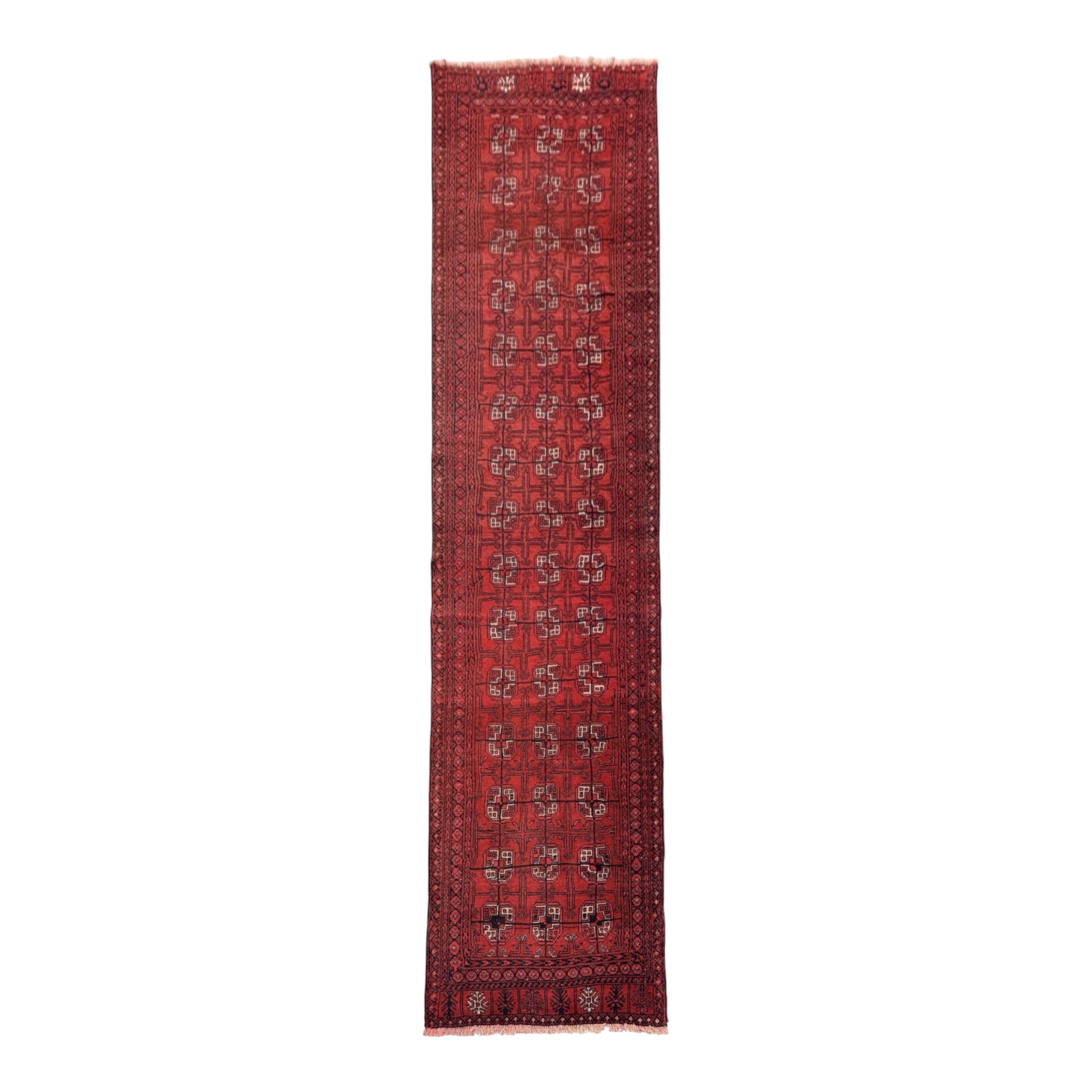 Handmade Afghan Traditional Vintage Hallway Rug  280 CM x 79 CM SK#1407