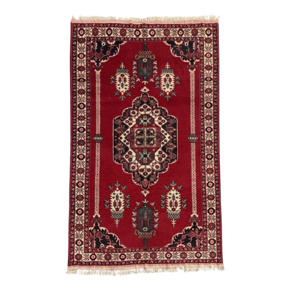 Handmade Afghan Traditional Wool Rug 188 CM x 127 CM SK#1395