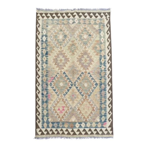 Handmade Afghan Chobi Kilim Rug 157 CM x  103 CM SK#1295