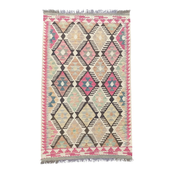 Handmade Afghan Chobi Kilim Rug 146 CM x 95 CM SK#1290