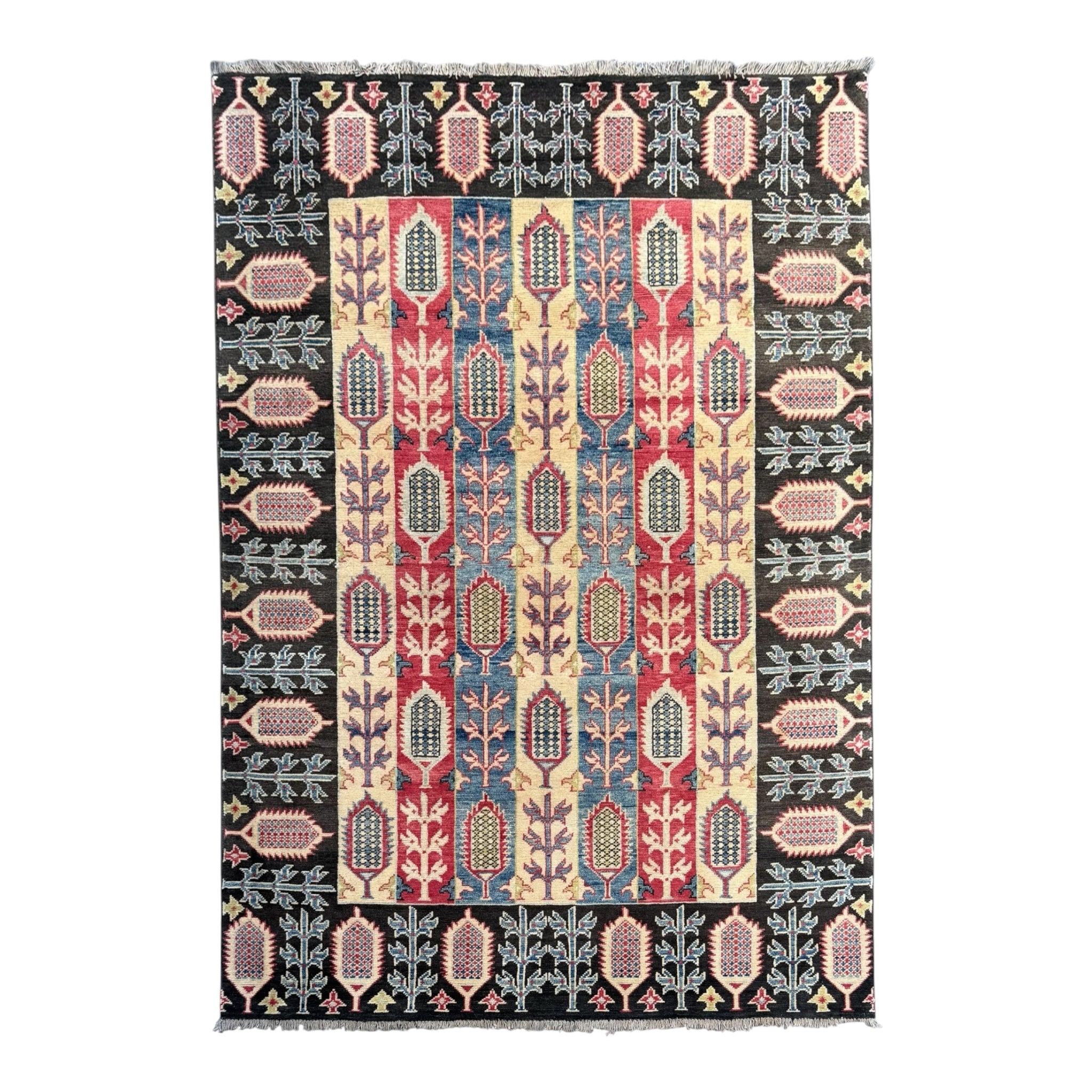 Hand-Knotted Chobi Wool Rug 200 CM  x 150 CM SK#2044