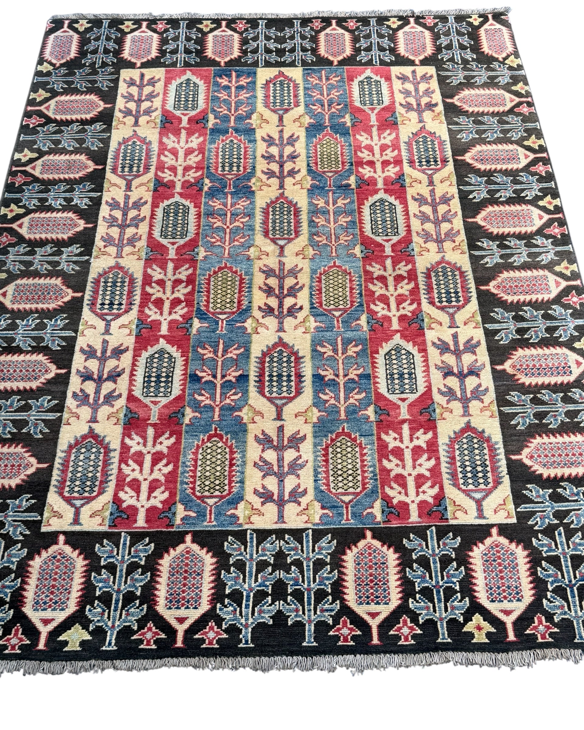 Hand-Knotted Chobi Wool Rug 200 CM  x 150 CM SK#2044