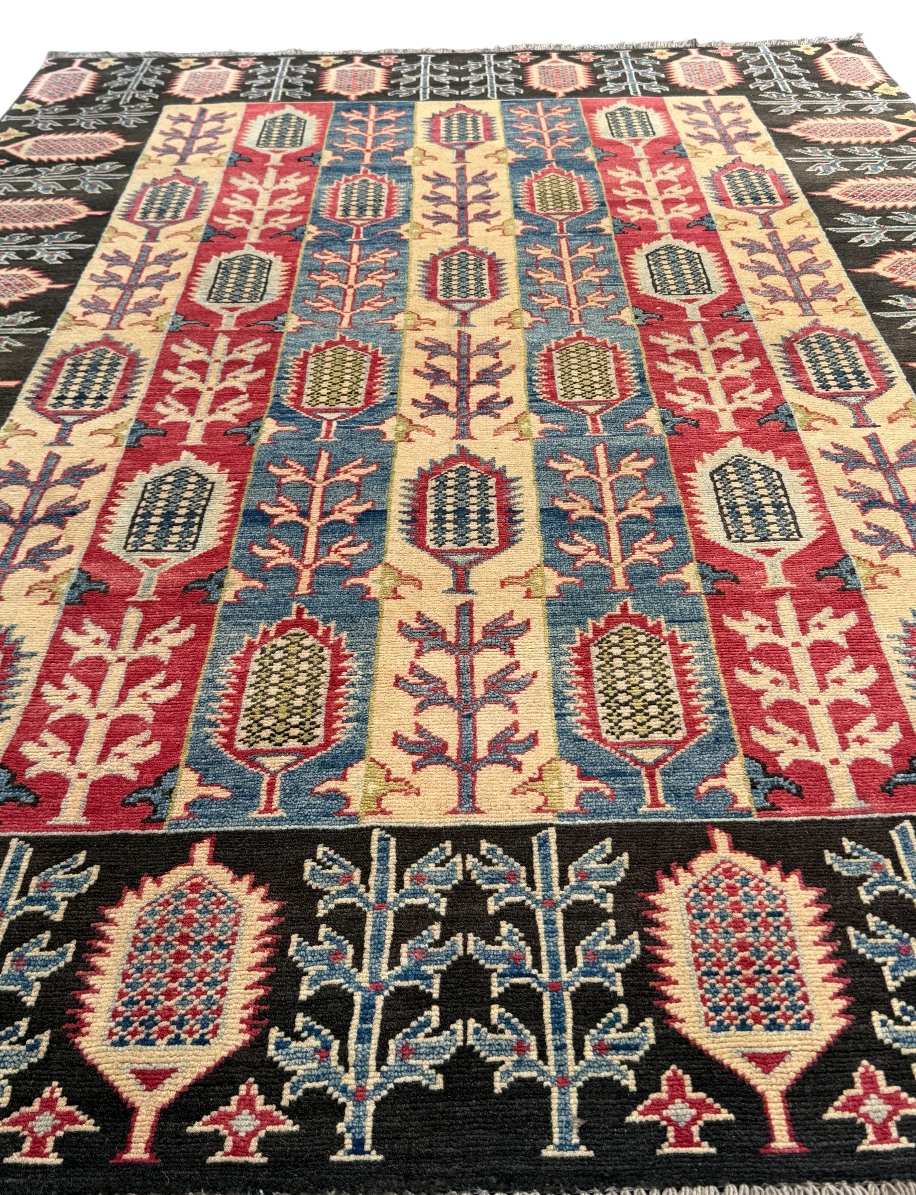 Hand-Knotted Chobi Wool Rug 200 CM  x 150 CM SK#2044