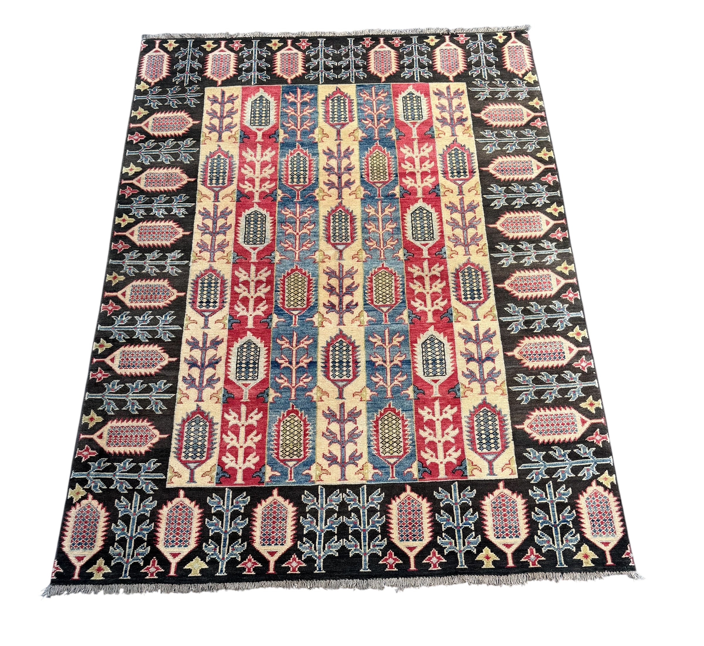 Hand-Knotted Chobi Wool Rug 200 CM  x 150 CM SK#2044