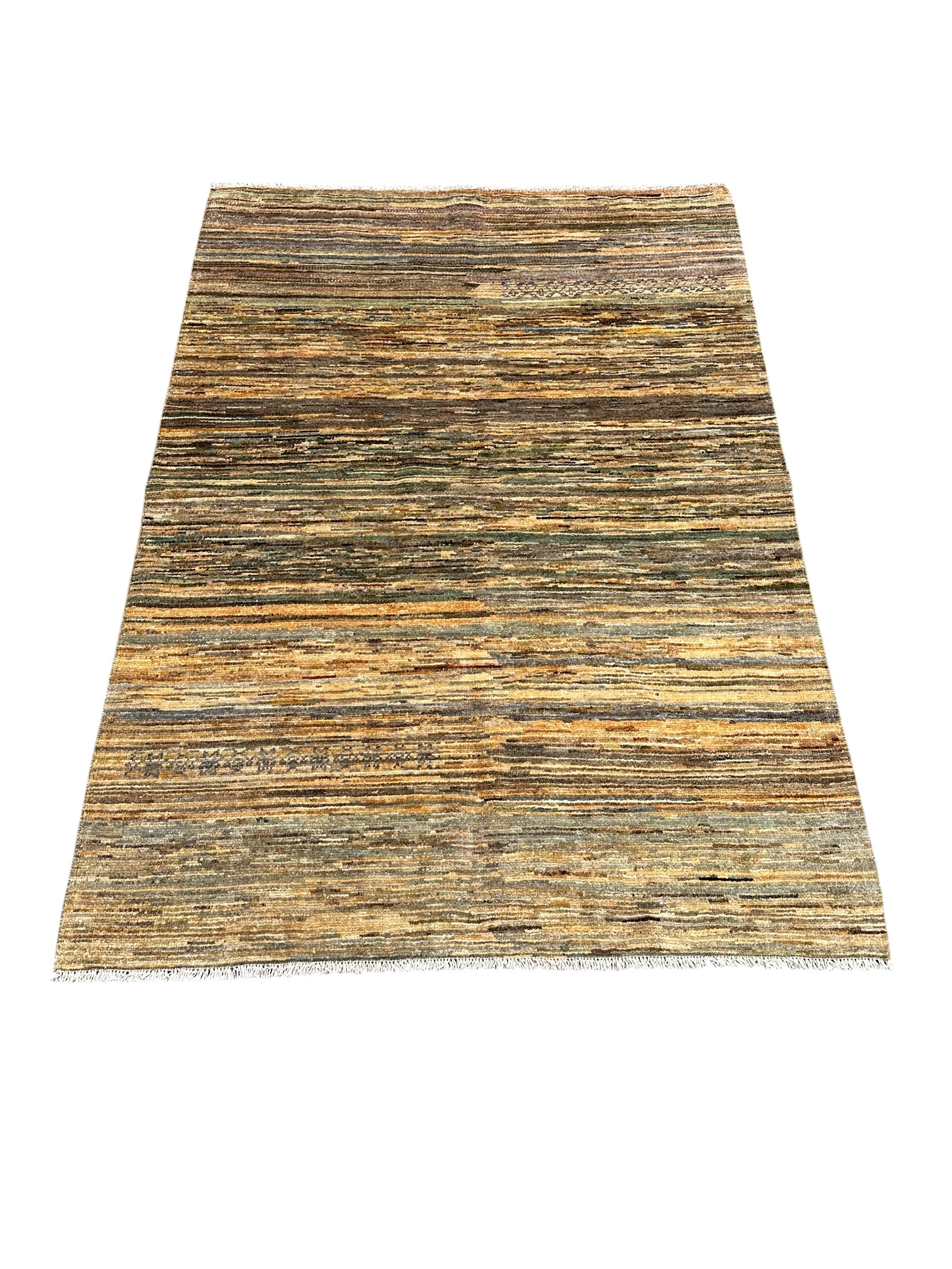Handmade Earth Tone Modern Wool Rug, 172 CM x 118 CM