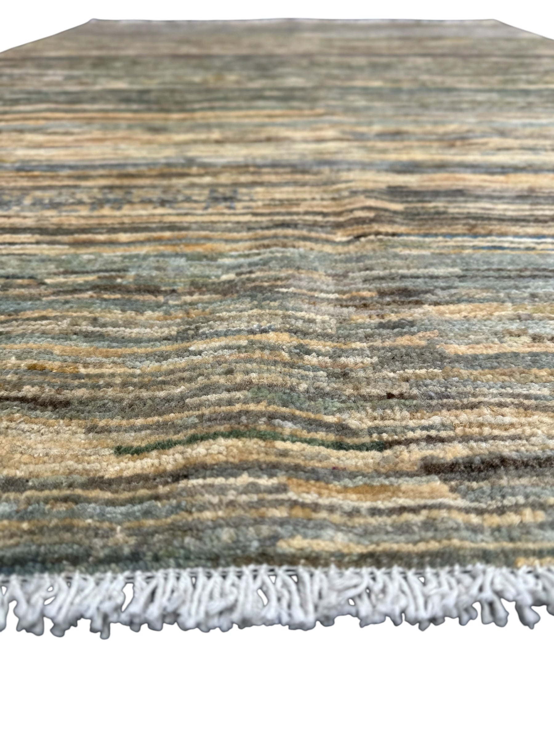 Handmade Earth Tone Modern Wool Rug, 172 CM x 118 CM