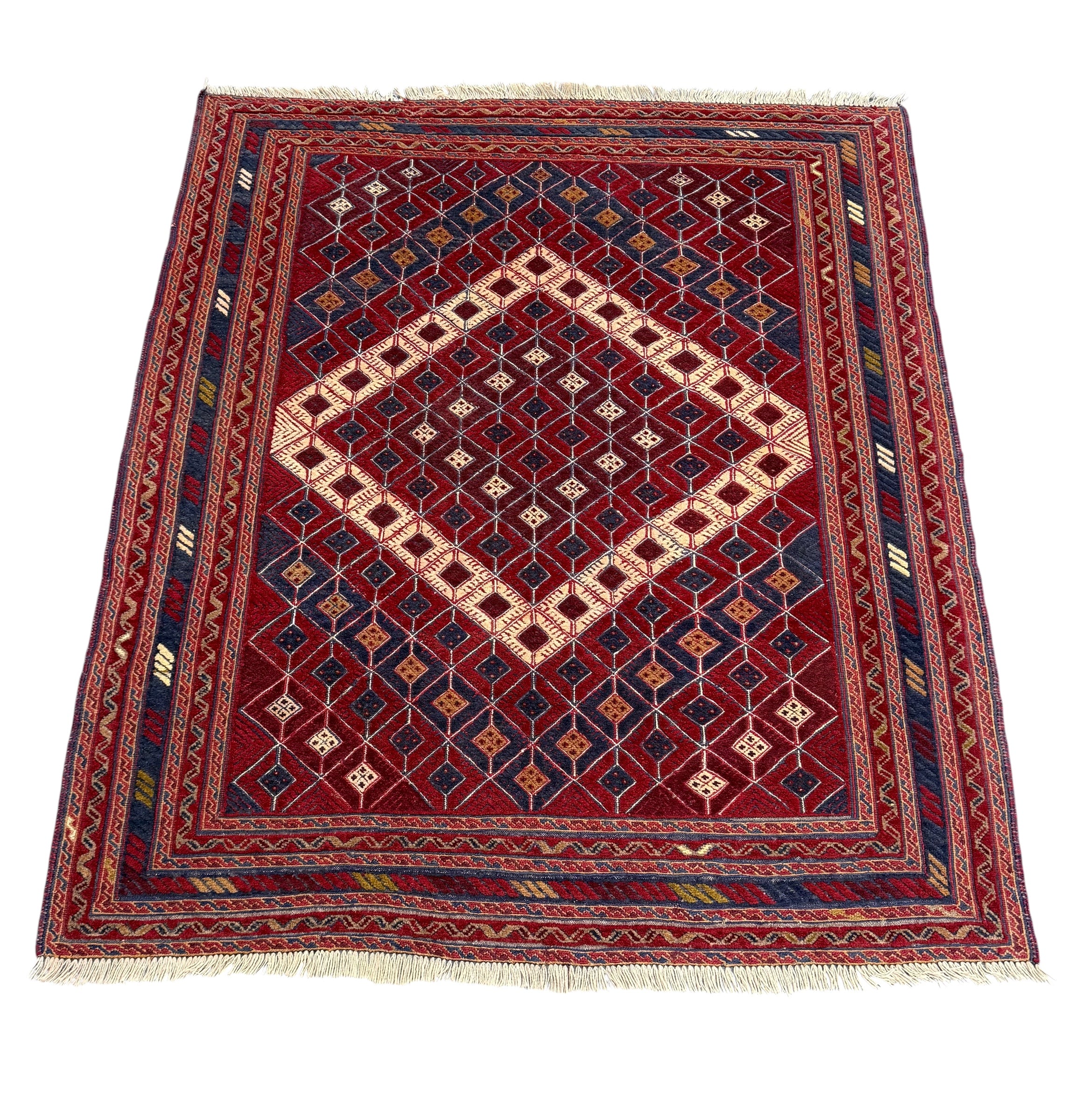 Handmade Afghan Tribal Meshwani Rug, 200 CM x 160 CM