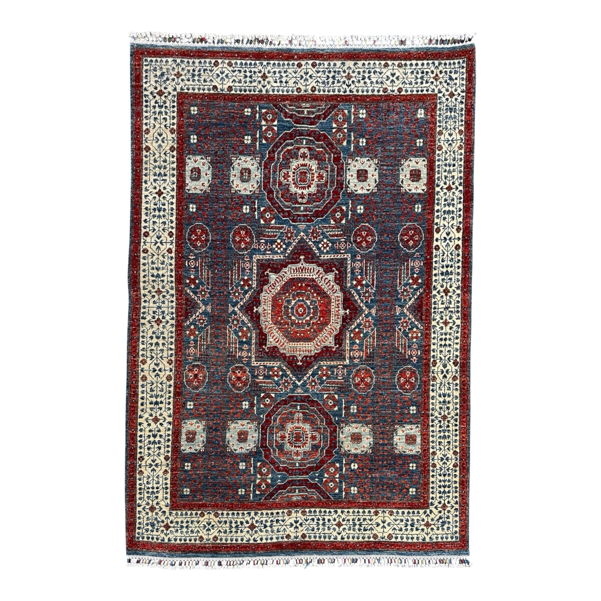 Hand-Knotted Chobi Wool Rug 204 CM  x 151 CM SK#2042