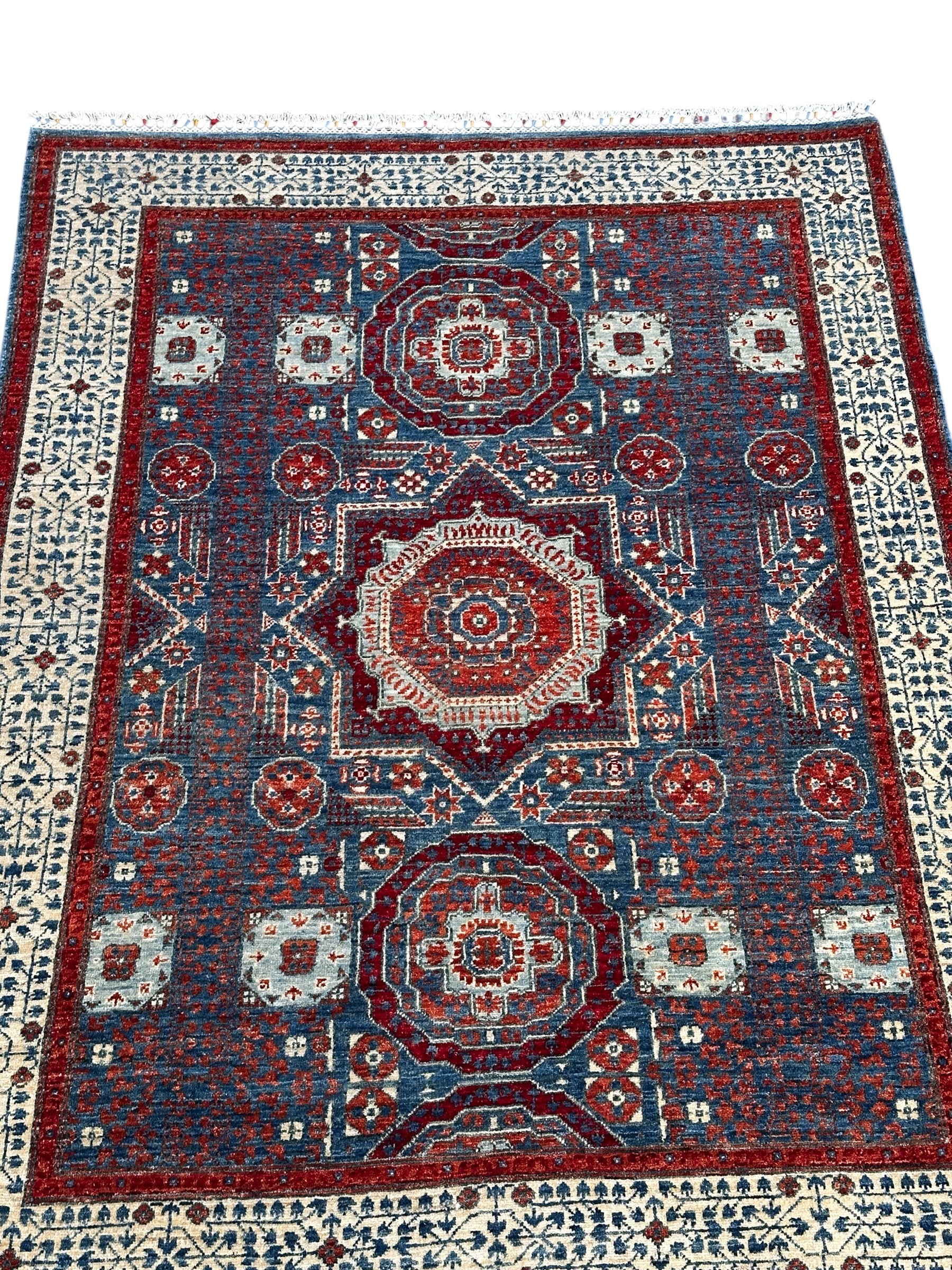 Hand-Knotted Chobi Wool Rug 204 CM  x 151 CM SK#2042