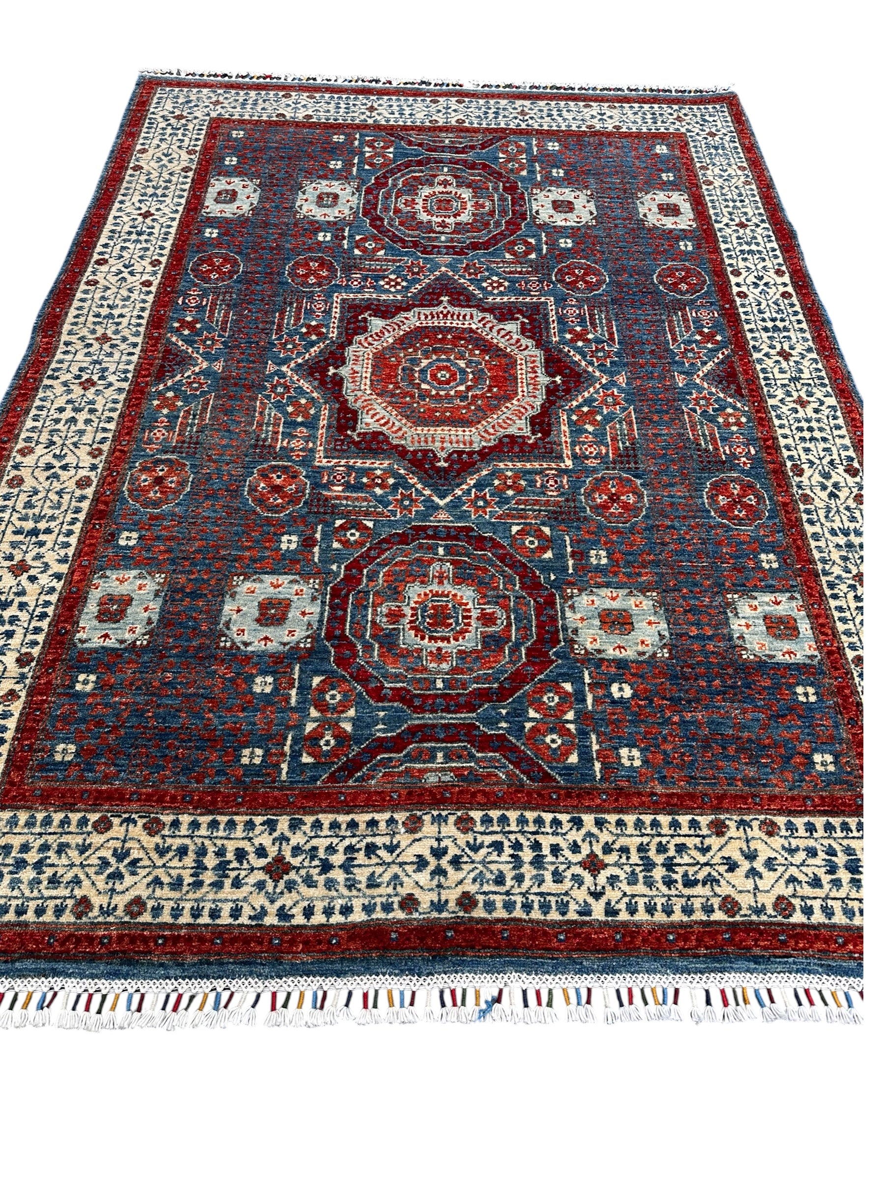 Hand-Knotted Chobi Wool Rug 204 CM  x 151 CM SK#2042