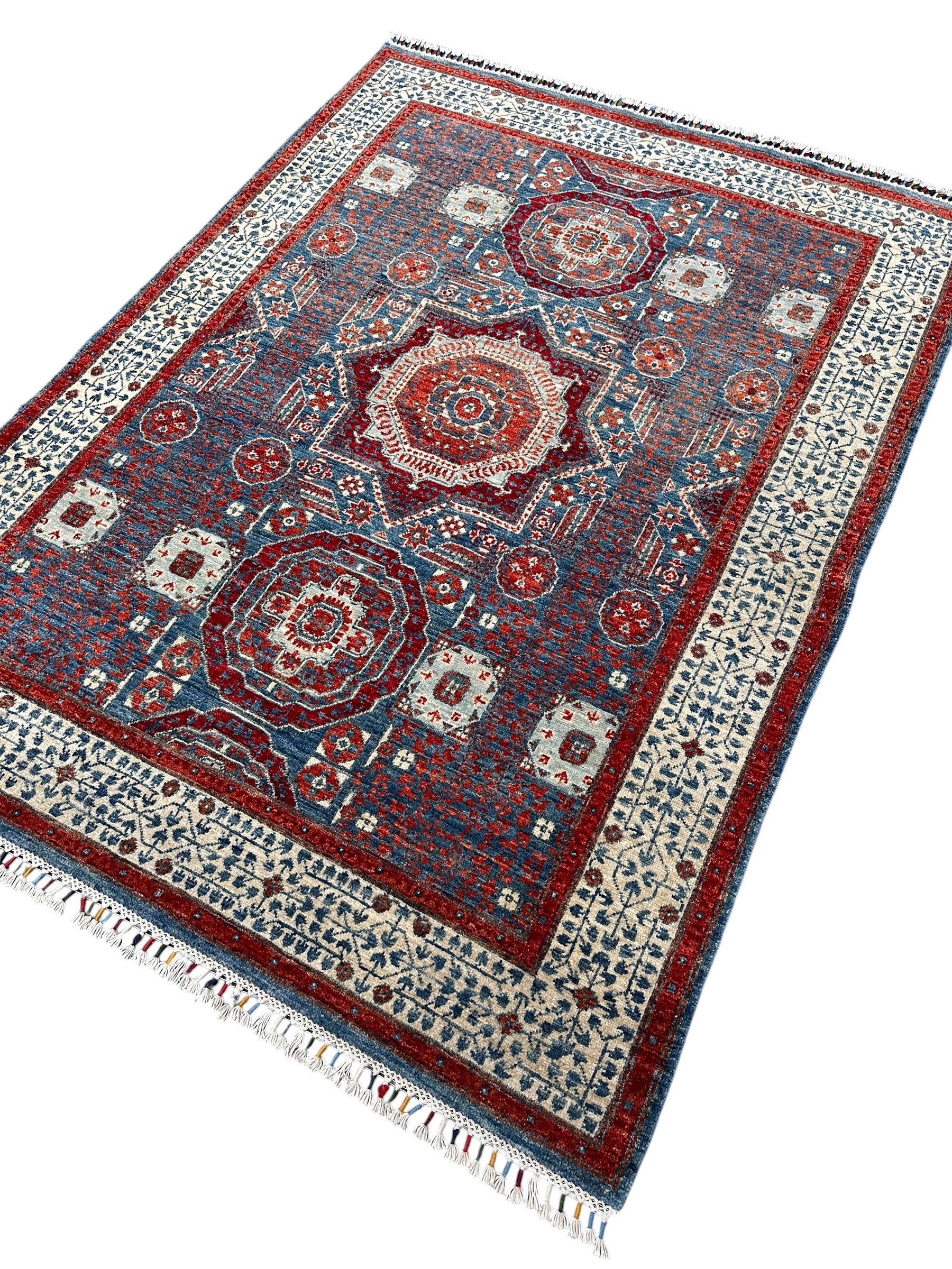 Hand-Knotted Chobi Wool Rug 204 CM  x 151 CM SK#2042