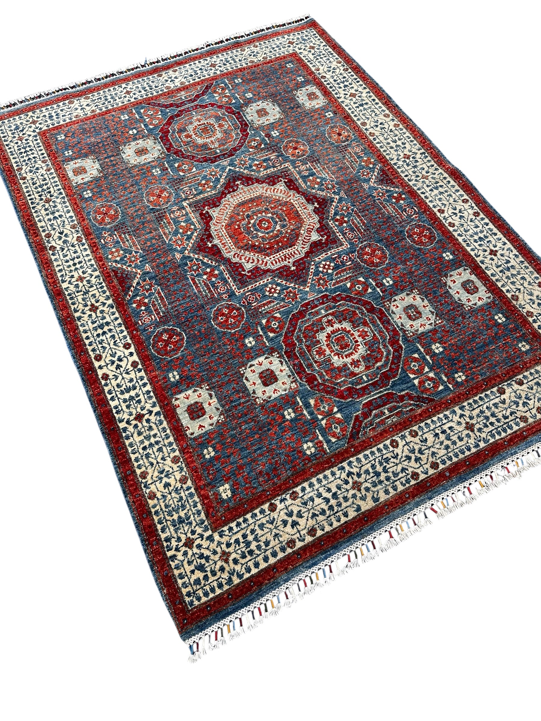 Hand-Knotted Chobi Wool Rug 204 CM  x 151 CM SK#2042