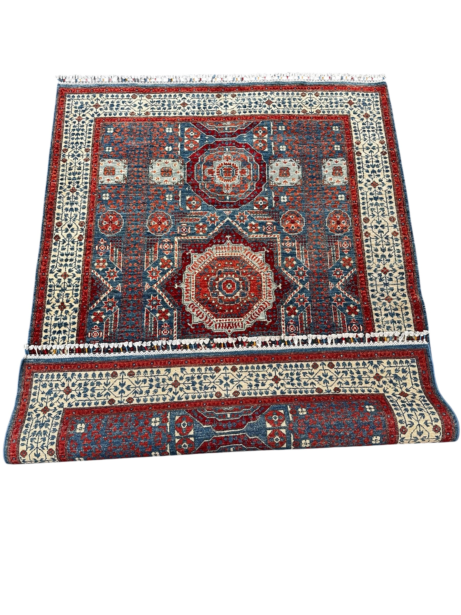 Hand-Knotted Chobi Wool Rug 204 CM  x 151 CM SK#2042