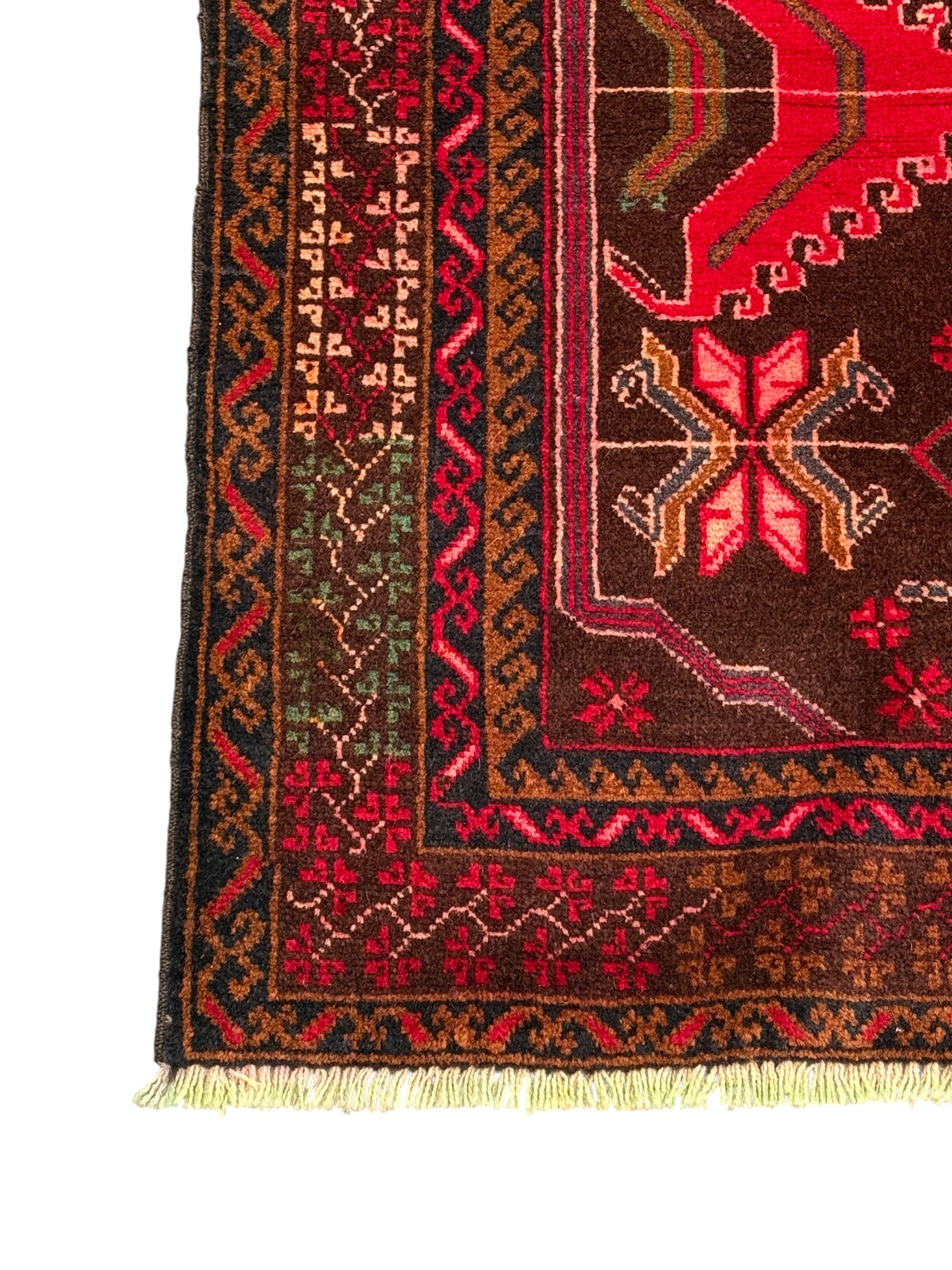 Handmade Afghan Traditional Balochi Rug 205CM x 110 CM SK#2037