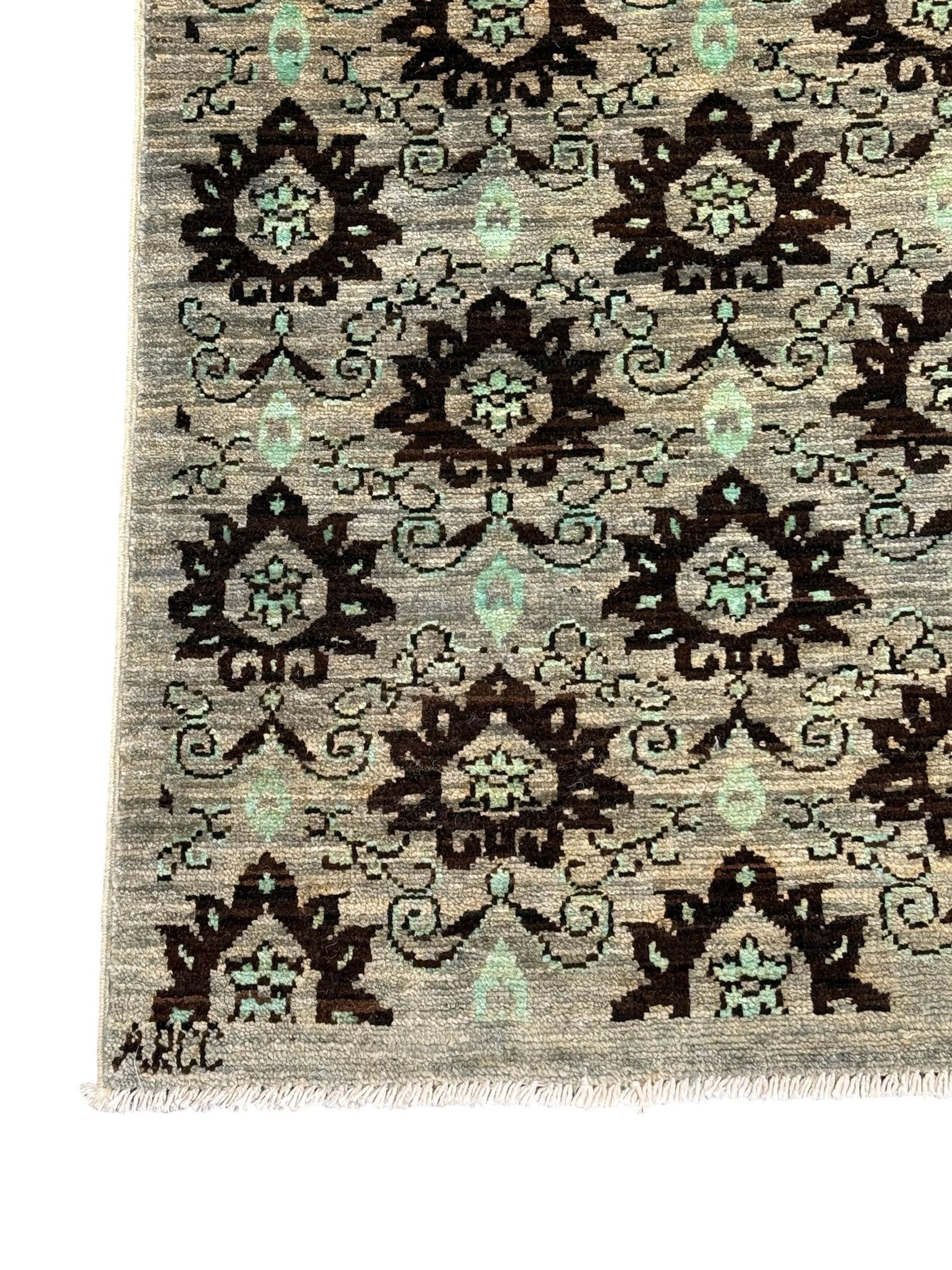 Handmade Sage Green Modern Wool Rug, 240 CM  x 170 CM