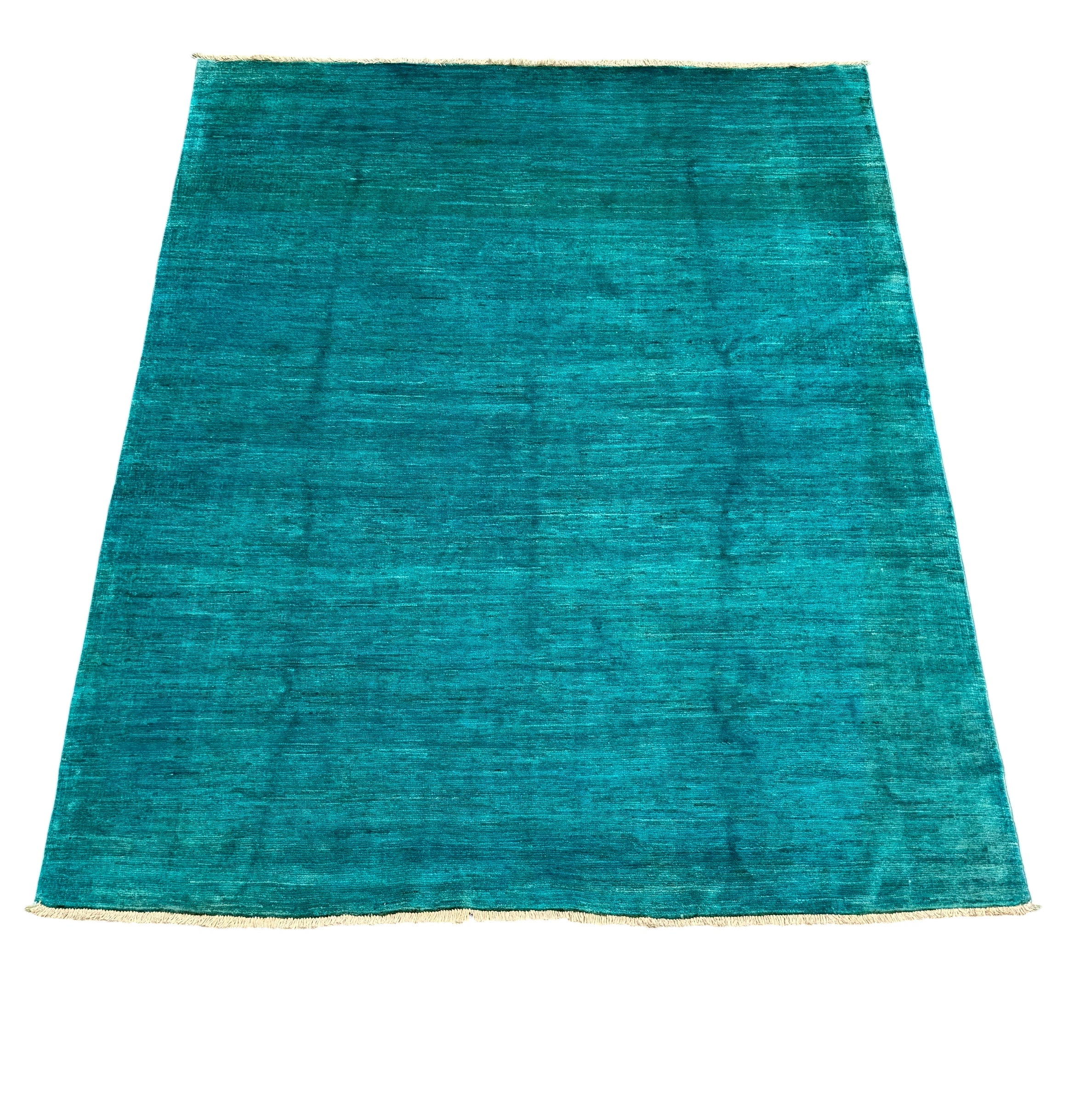 Handmade Ocean Blue Modern Wool Rug,  200 CM x 160 CM