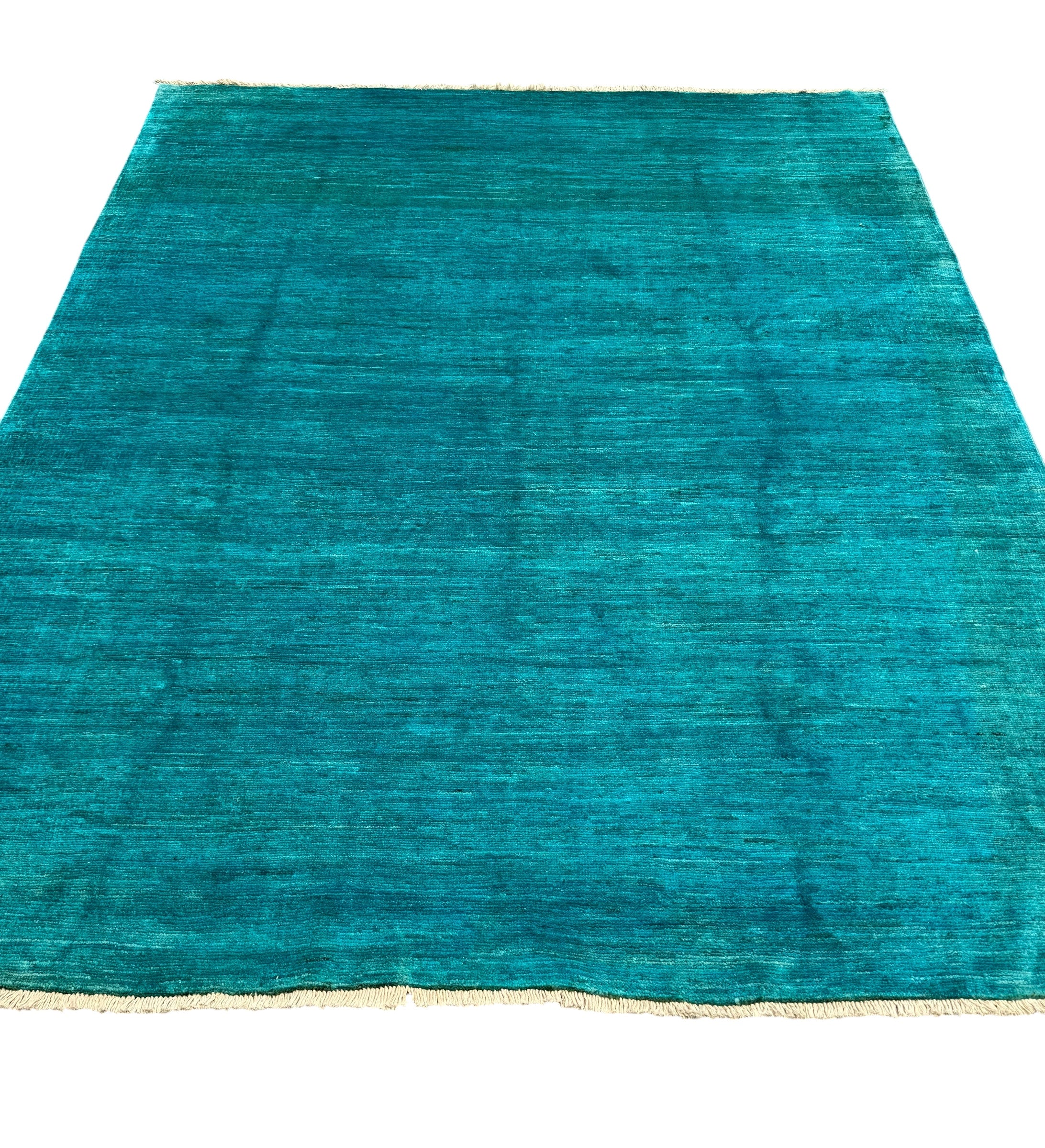 Handmade Ocean Blue Modern Wool Rug,  200 CM x 160 CM