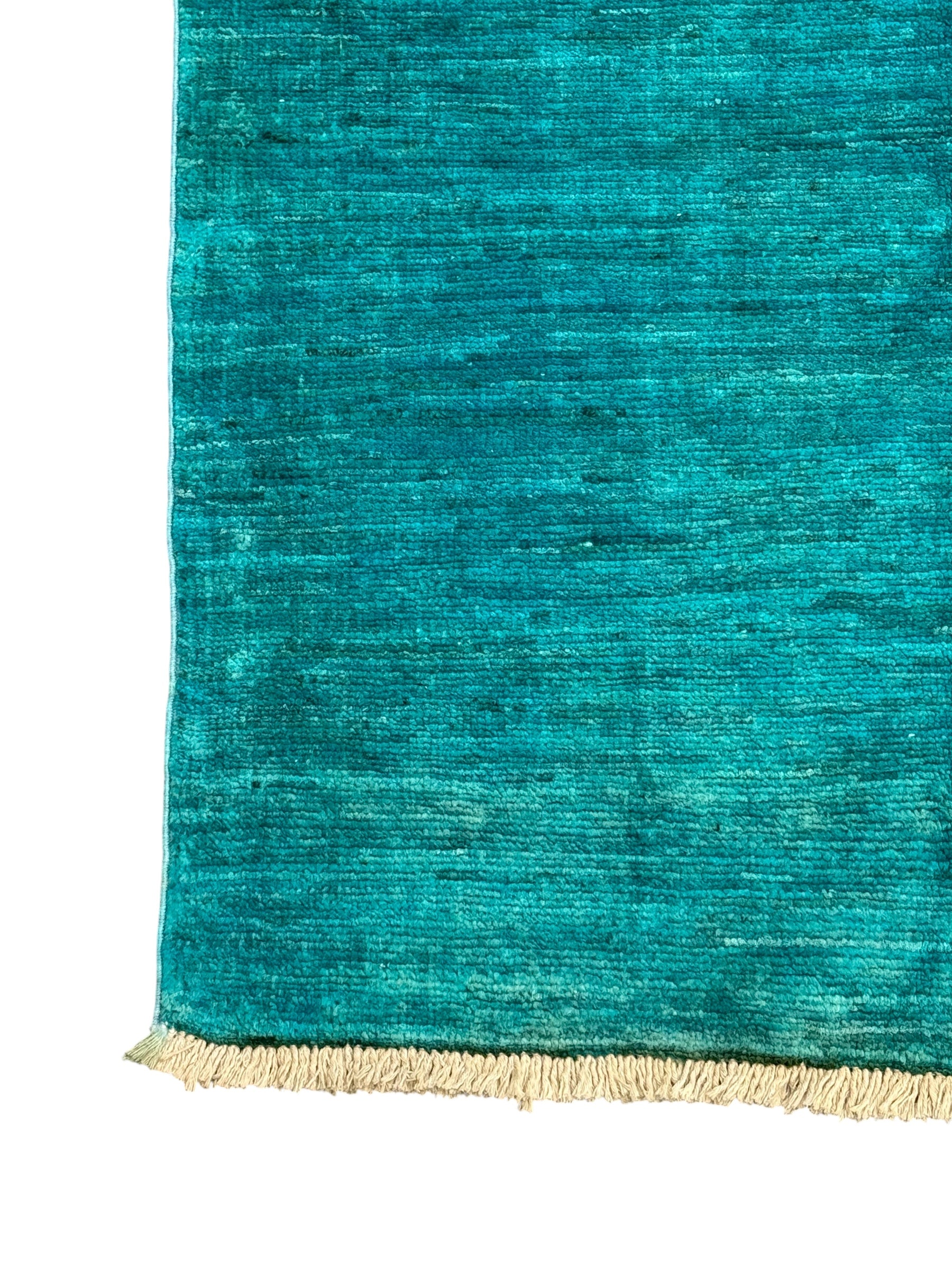 Handmade Ocean Blue Modern Wool Rug,  200 CM x 160 CM
