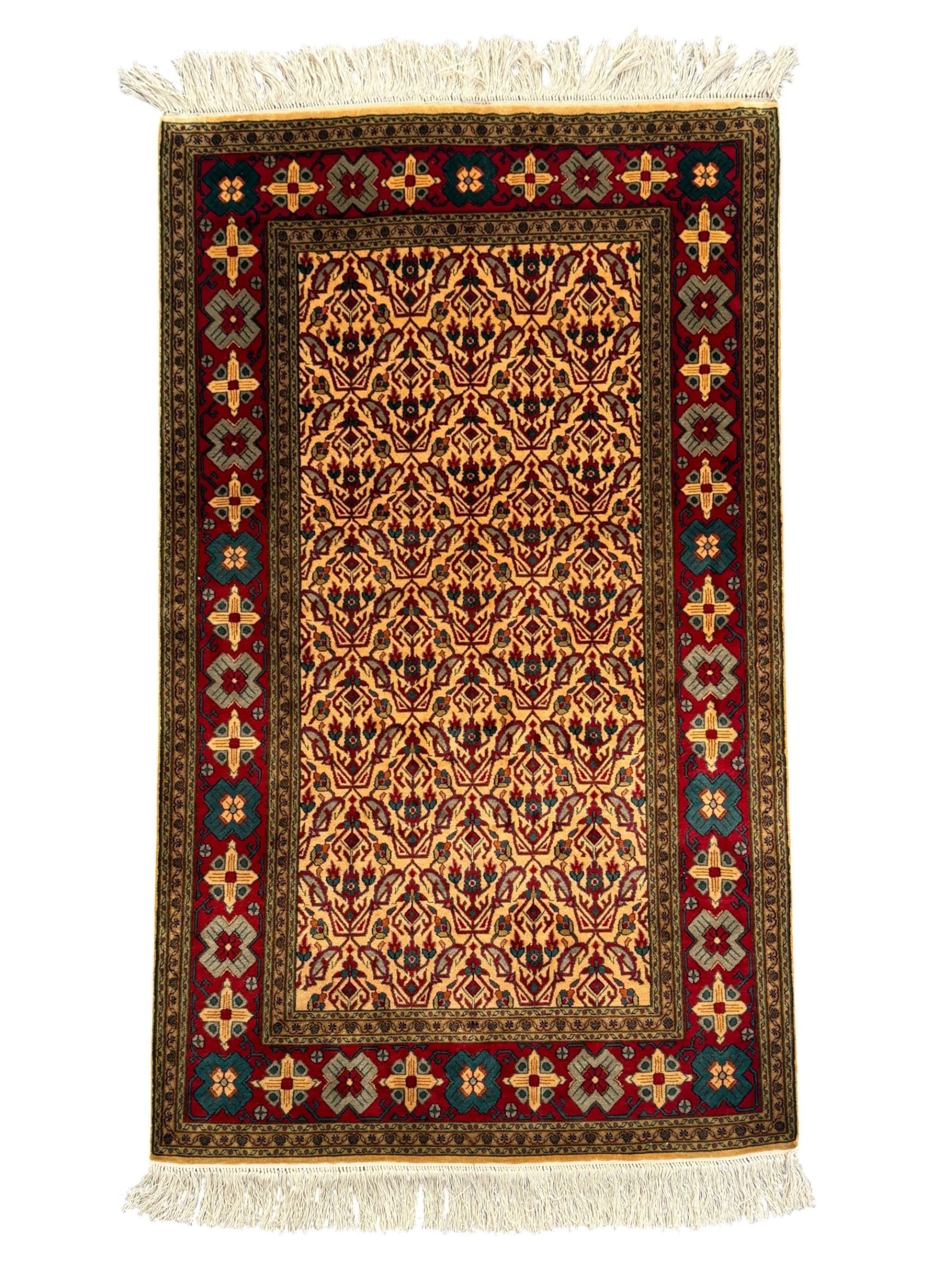 Handmade Kashmiri Silk Rug, 120 CM x 80 CM
