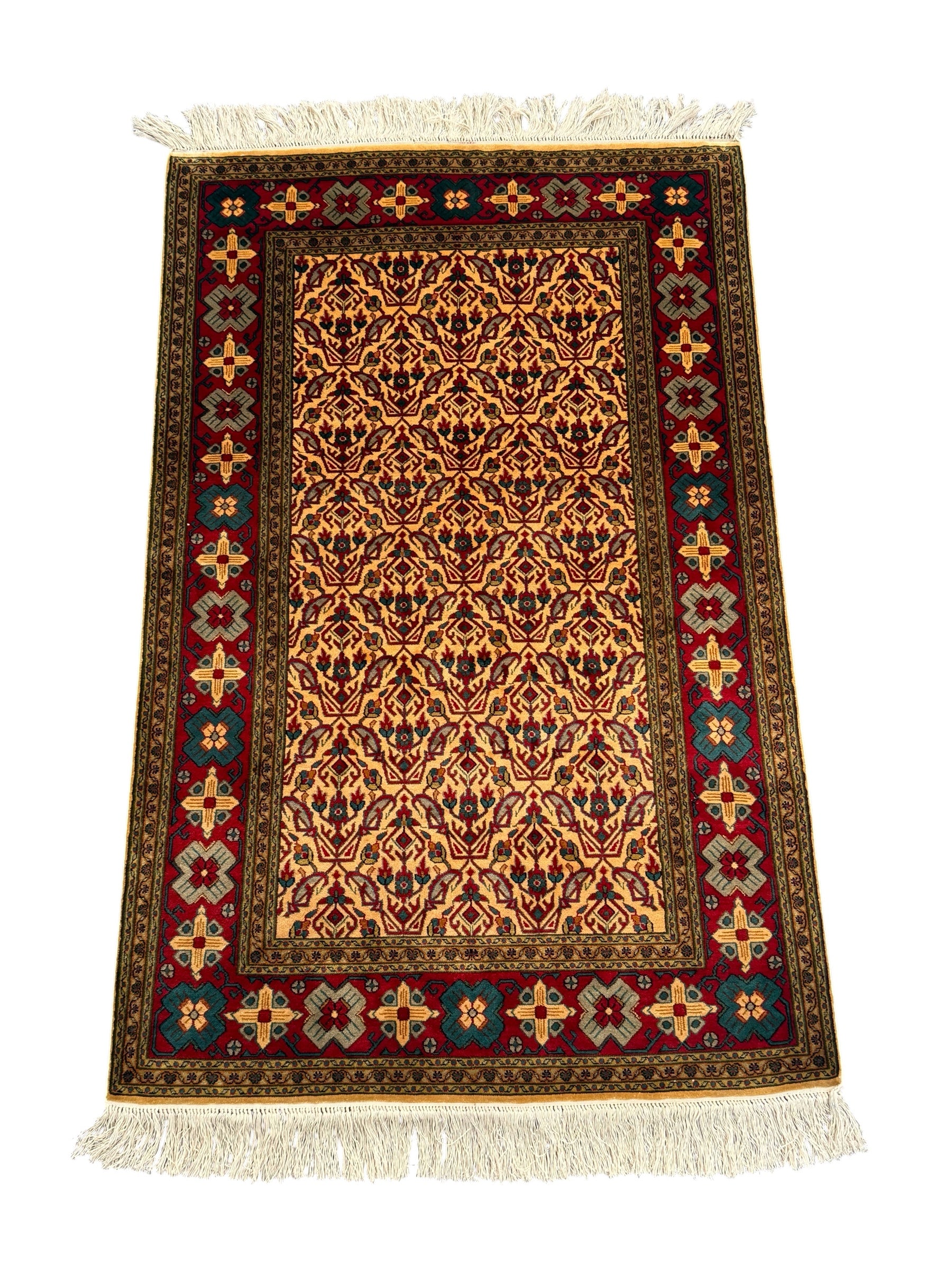 Handmade Kashmiri Silk Rug, 120 CM x 80 CM