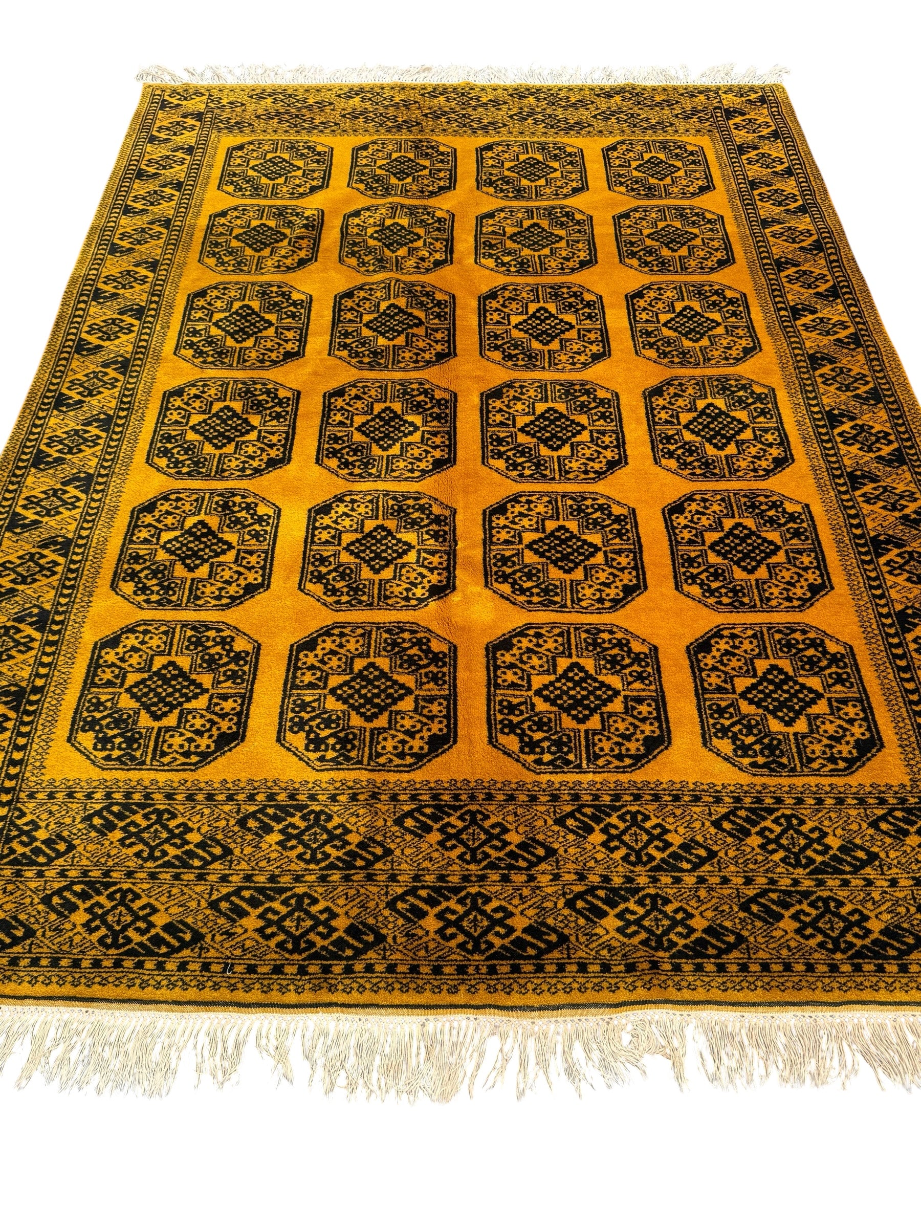 Hand Woven Traditional Afghan Vintage Wool Rug 230 CM x 155 CM Sk#235
