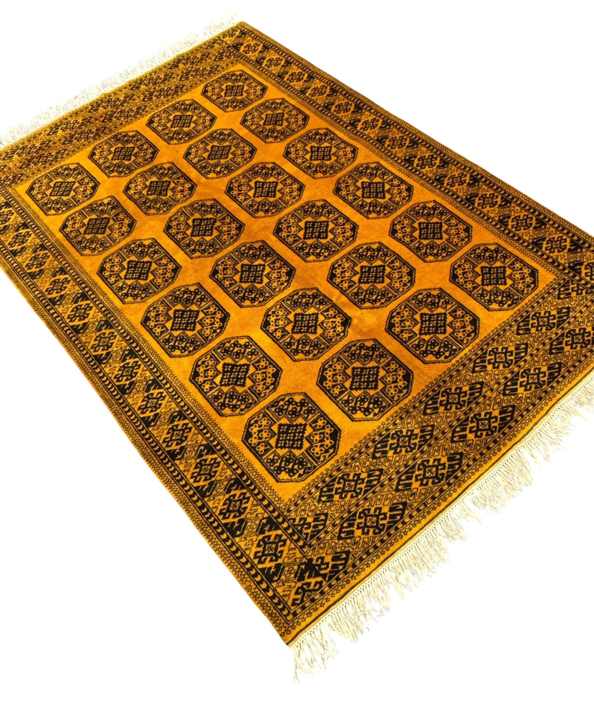 Hand Woven Traditional Afghan Vintage Wool Rug 230 CM x 155 CM Sk#235