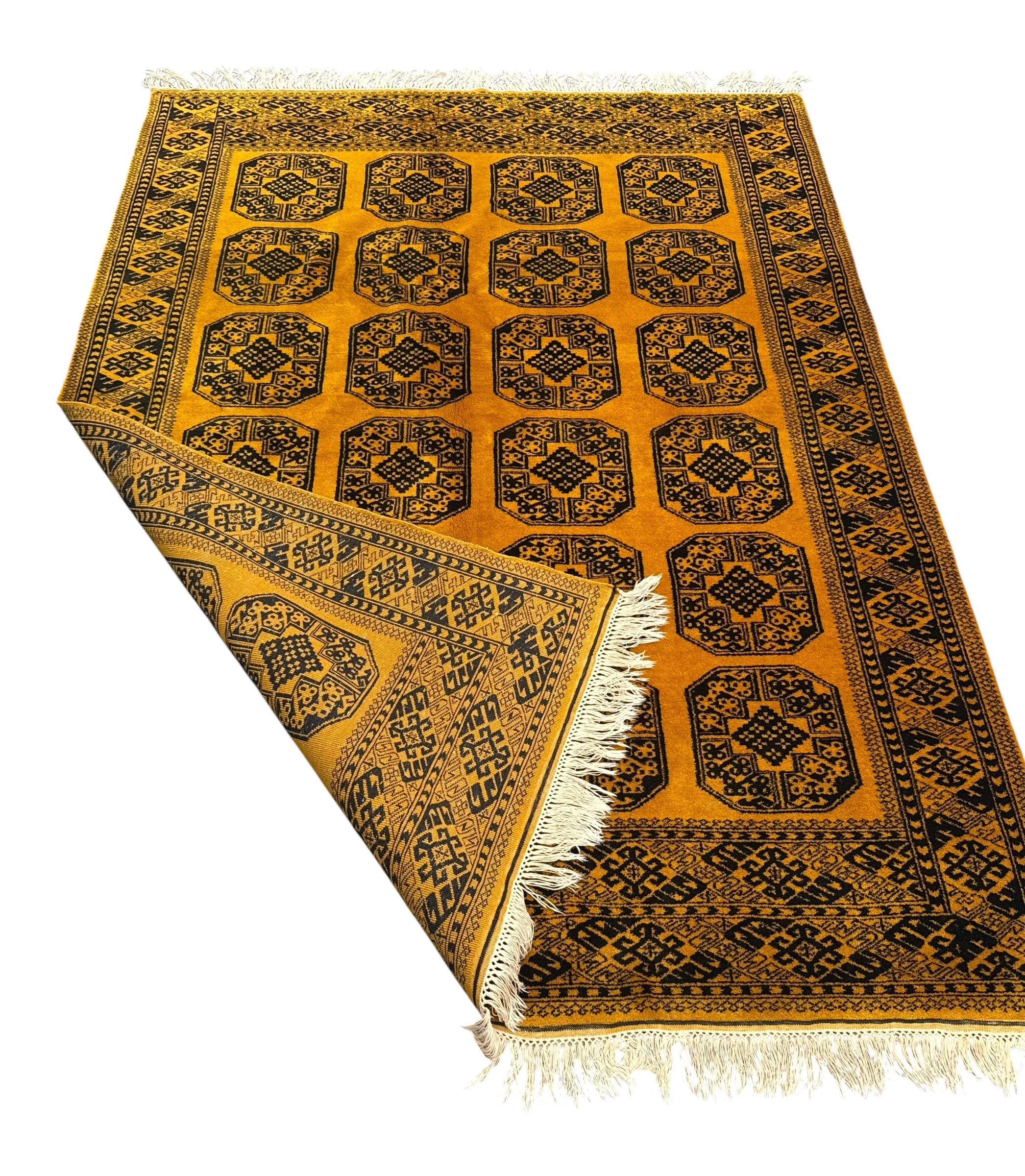 Hand Woven Traditional Afghan Vintage Wool Rug 230 CM x 155 CM Sk#235