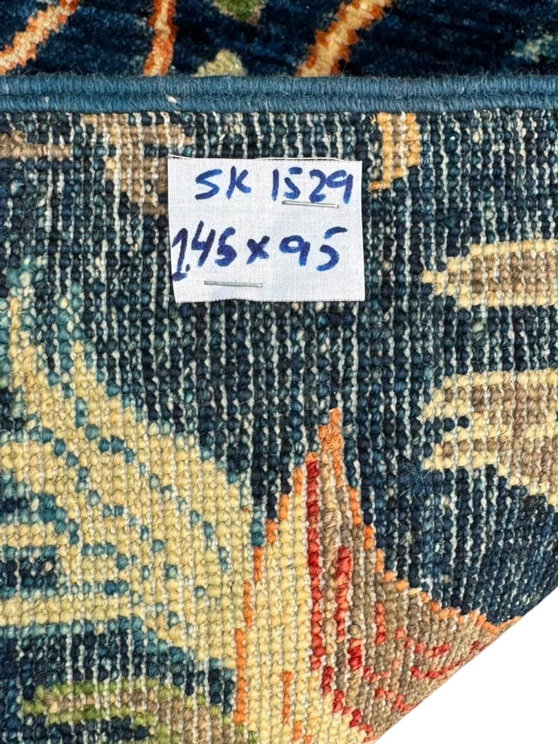 Handmade Chobi Pictorial Wool Rug   145 CM x 95 CM