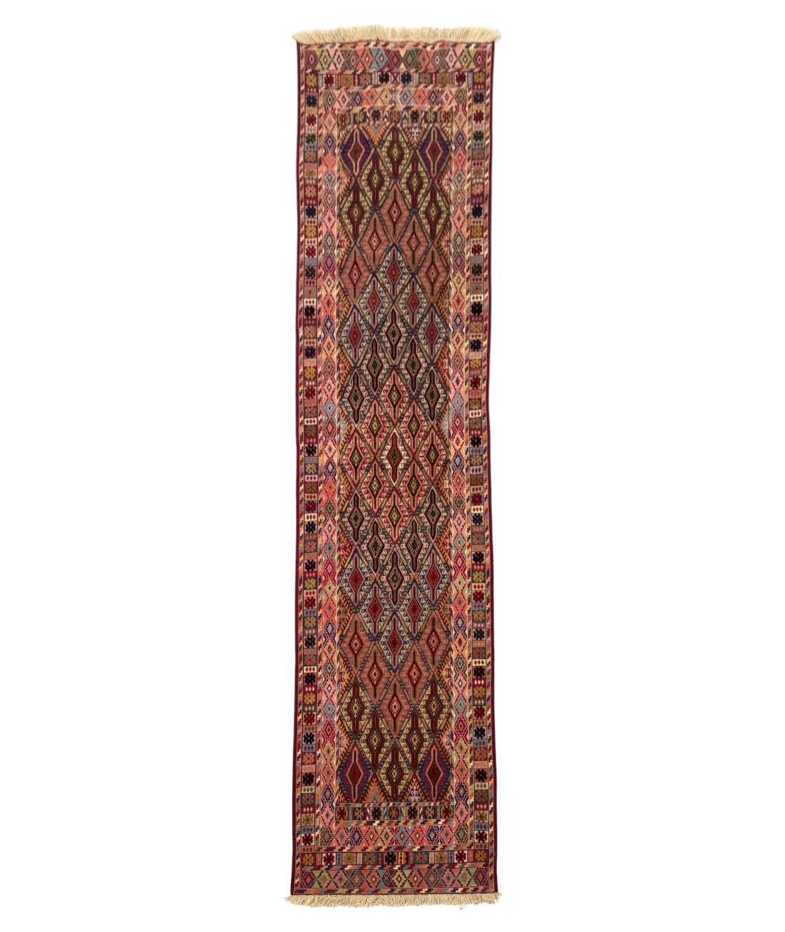Handmade Fine Quality Meshwani Runner Rug 278 CM x 78 CM .