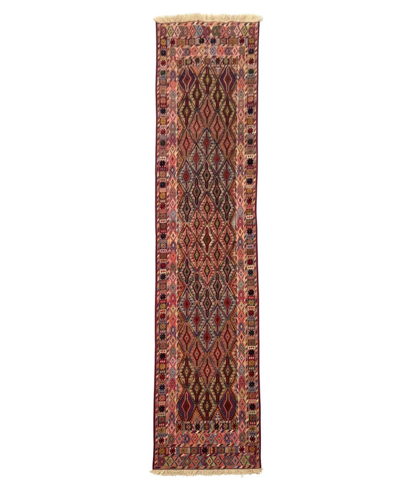 Handmade Fine Quality Meshwani Runner Rug 278 CM x 78 CM .