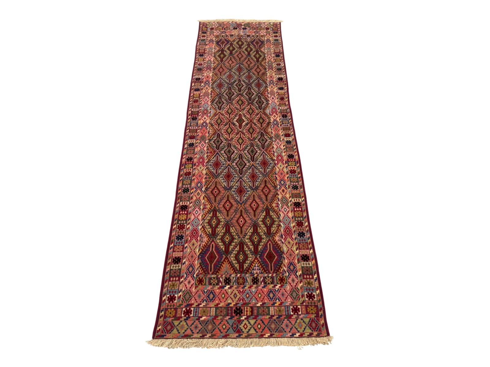 Handmade Fine Quality Meshwani Runner Rug 278 CM x 78 CM .