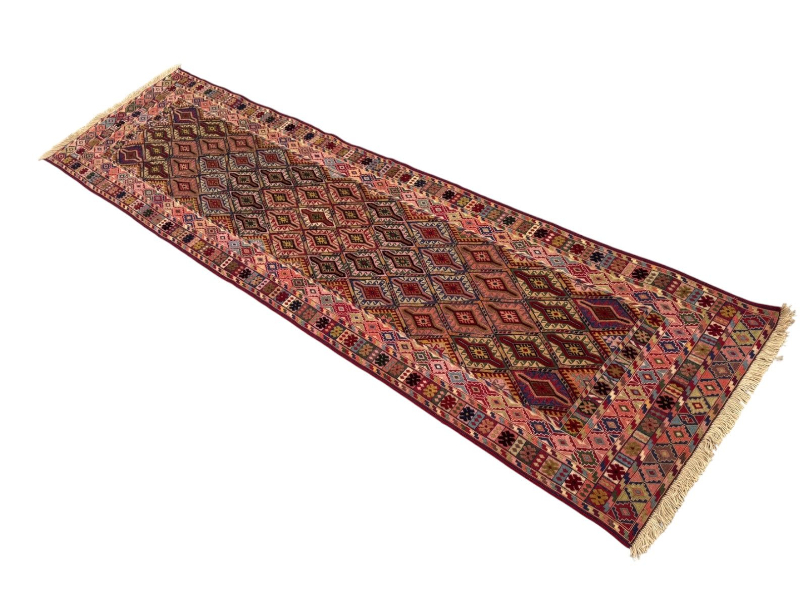Handmade Fine Quality Meshwani Runner Rug 278 CM x 78 CM .