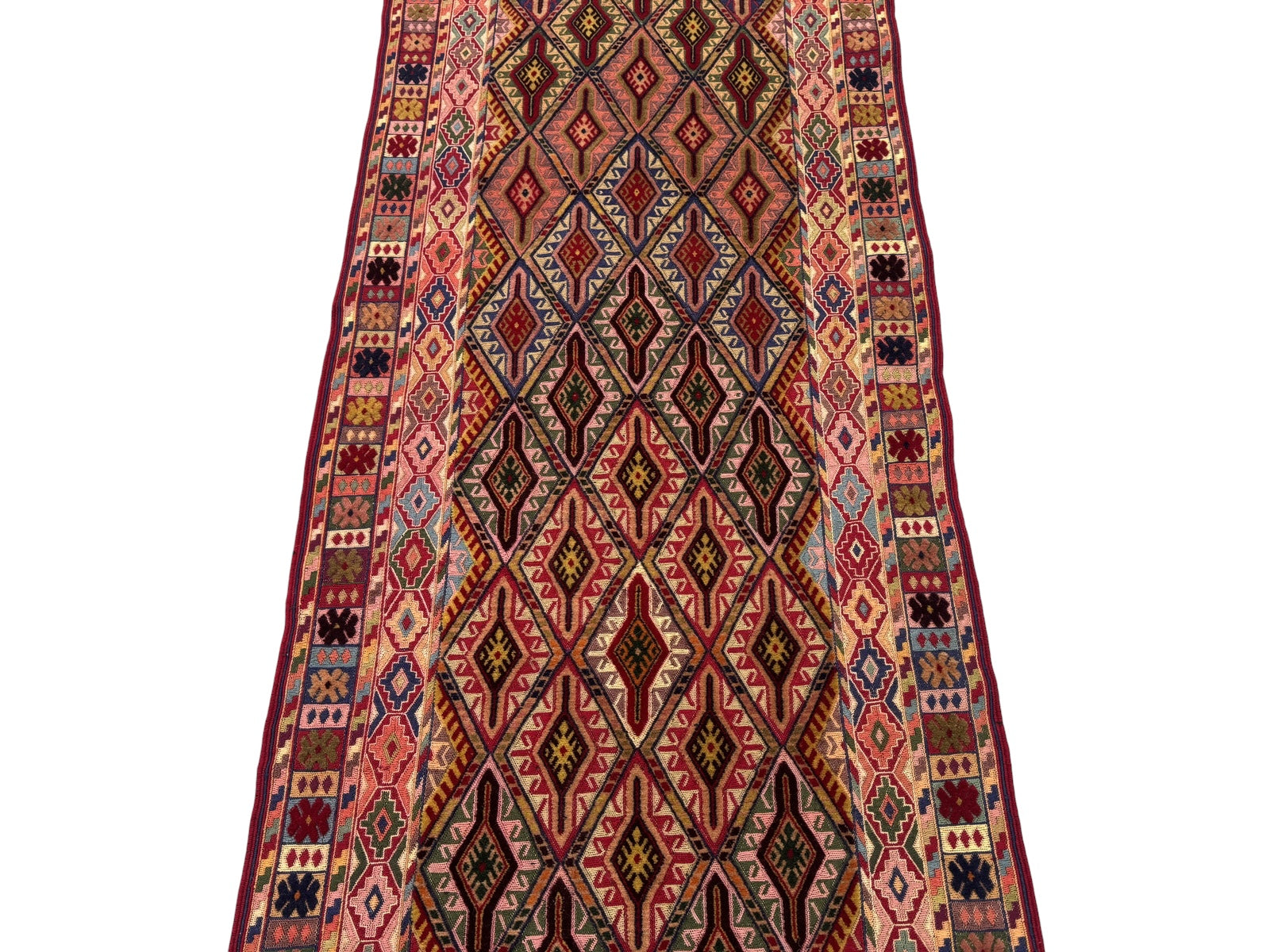 Handmade Fine Quality Meshwani Runner Rug 278 CM x 78 CM .