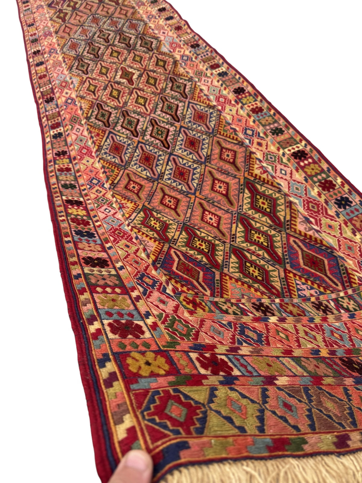 Handmade Fine Quality Meshwani Runner Rug 278 CM x 78 CM .