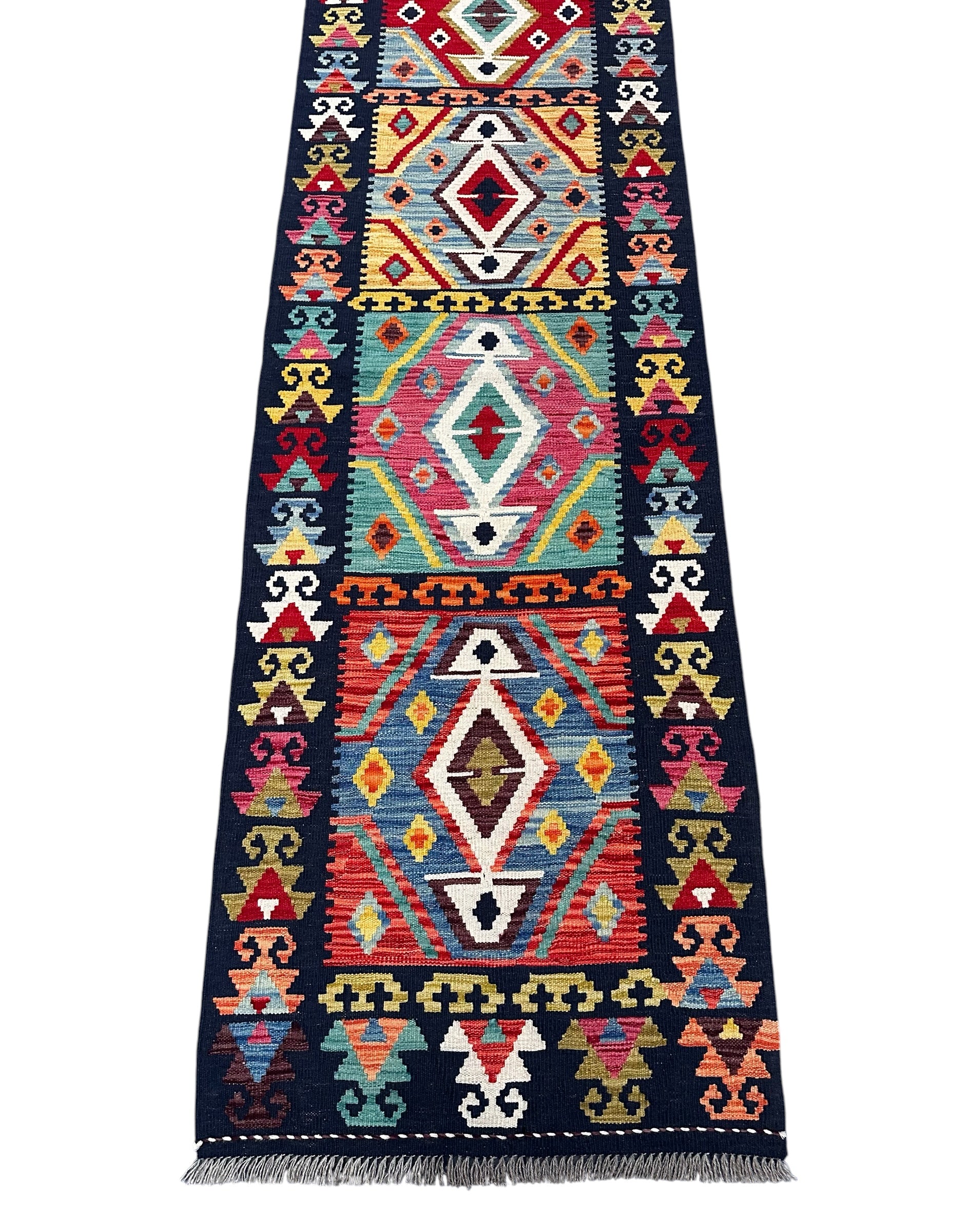 Handmade Afghan Long Kilim Hallway Runner Rug 492 cm x 82 cm KS# 3055