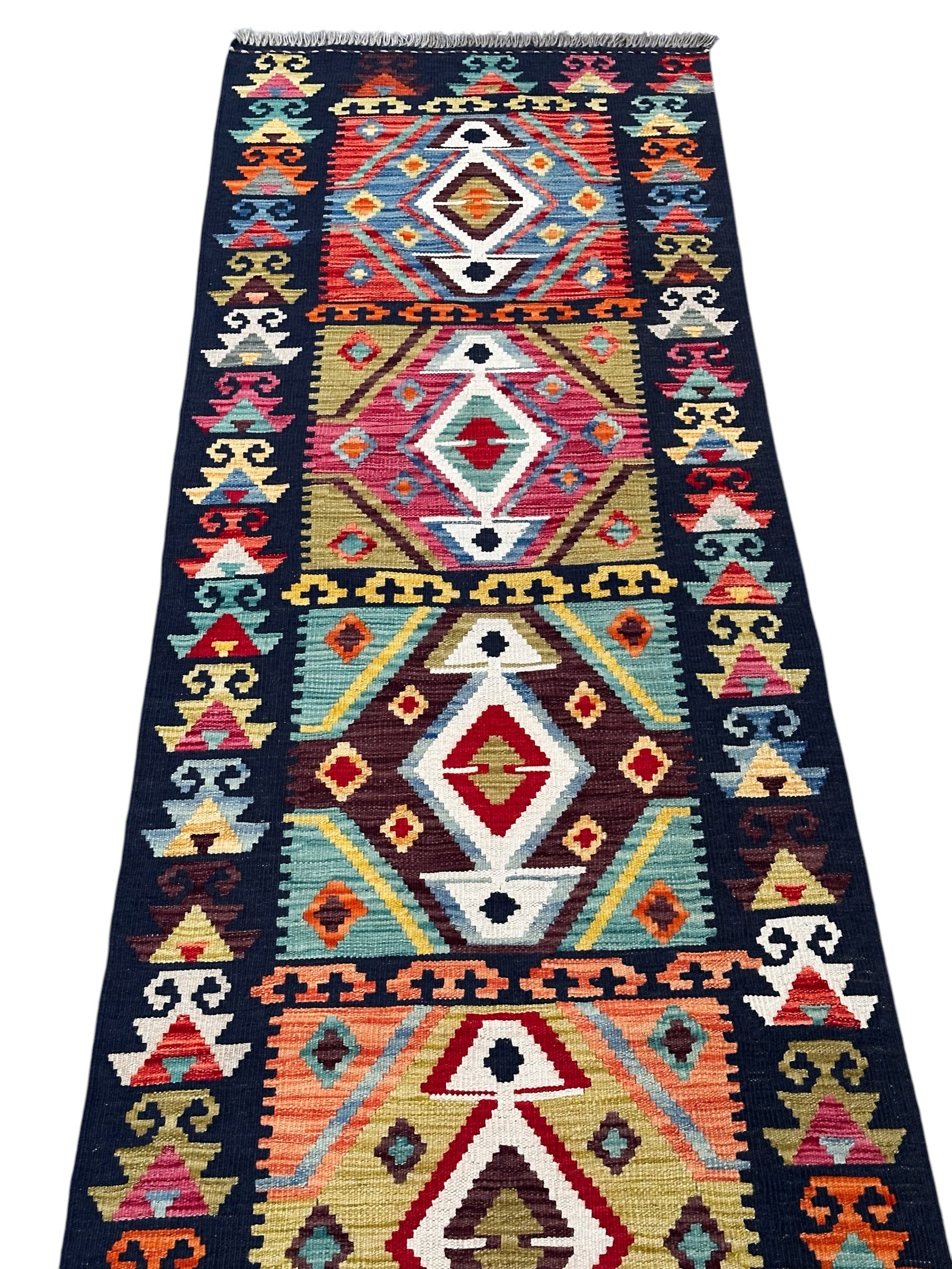 Handmade Afghan Long Kilim Hallway Runner Rug 492 cm x 82 cm KS# 3055