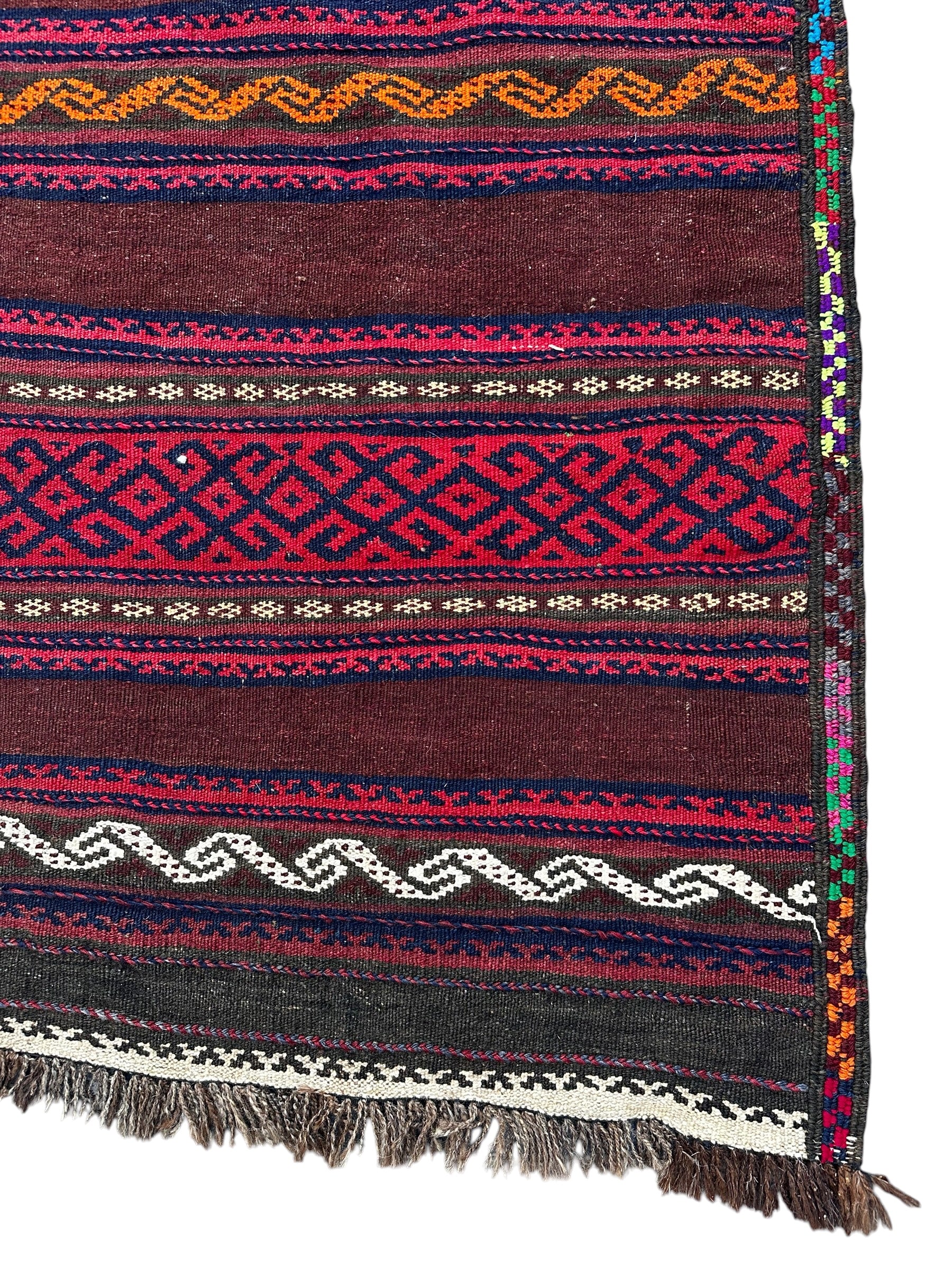 Handmade Afghan Traditional Kilim Hallway Runner Rug, 370 CM x 162 CM