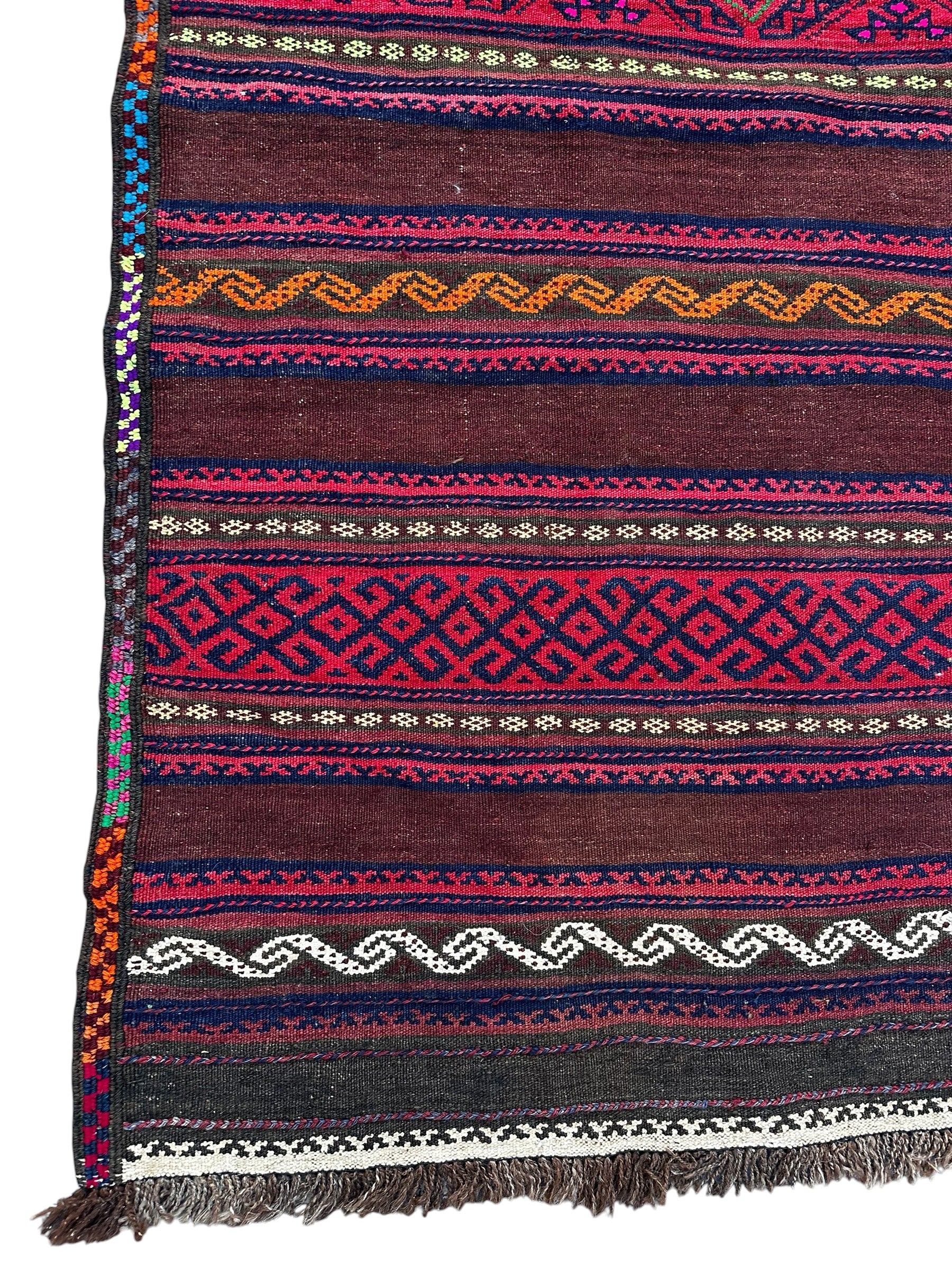 Handmade Afghan Traditional Kilim Hallway Runner Rug, 370 CM x 162 CM