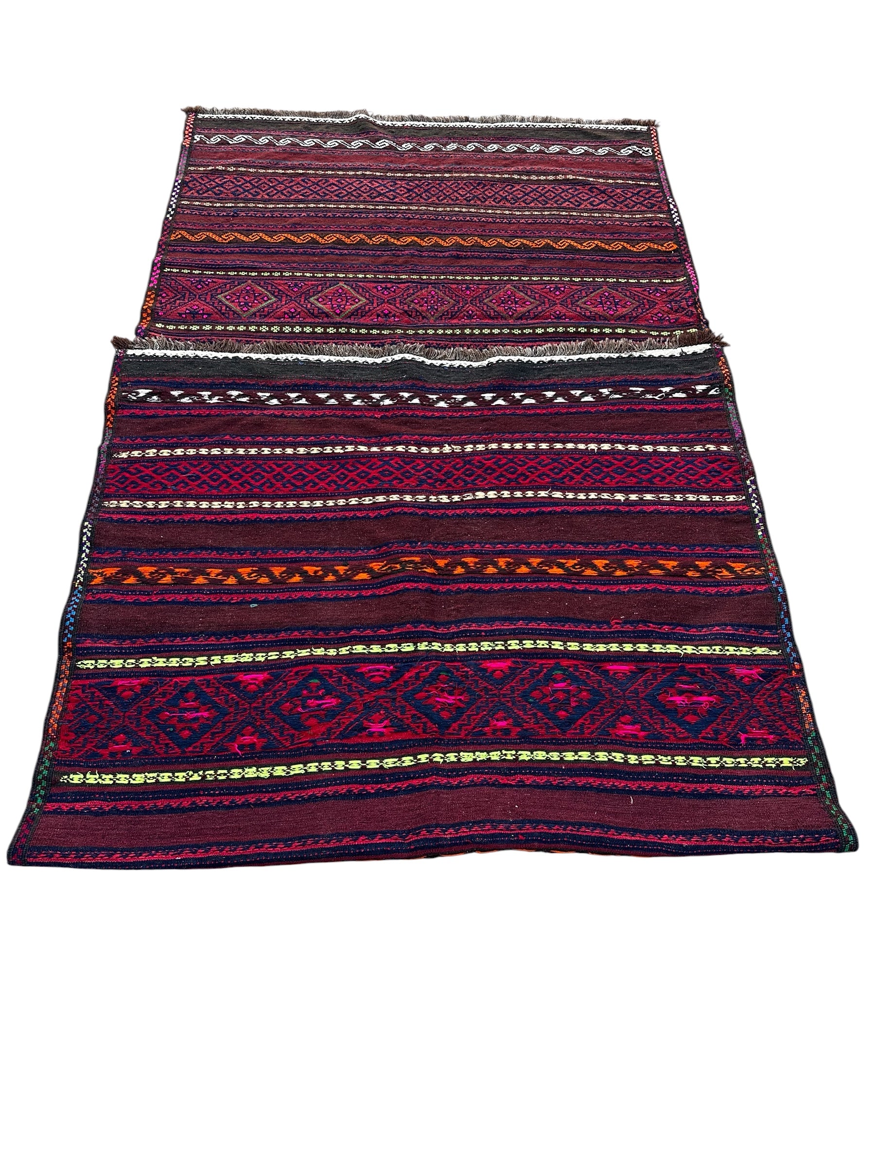 Handmade Afghan Traditional Kilim Hallway Runner Rug, 370 CM x 162 CM