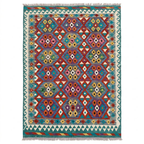 Handmade Flat Weave  Kilim Rug |198 CM x 149 CM KAS#90