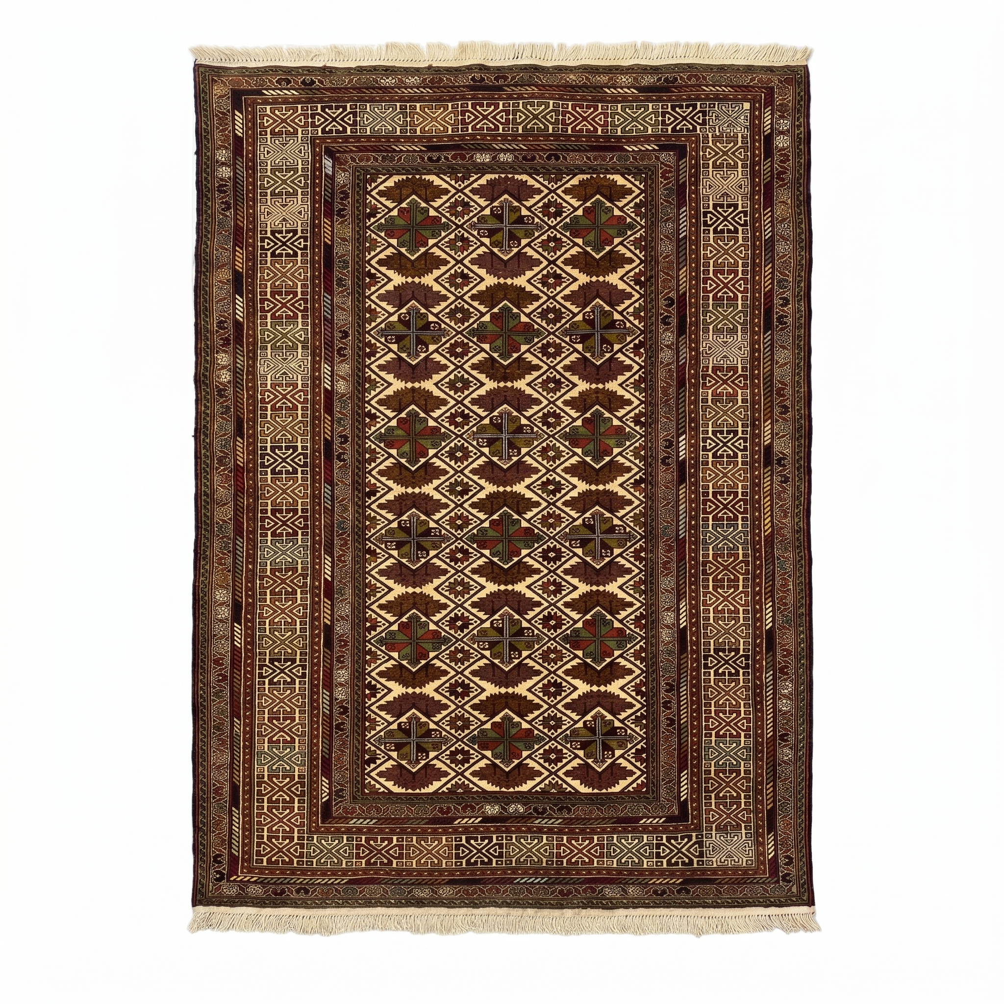 Hand Woven Traditional  Balochi Rug  181 CM x 125 CM SK#1030