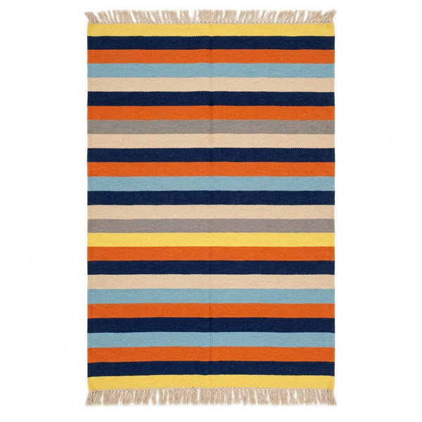 Handmade Flat Weave Kilim Rug  185CM x 147 CM  SK#1030