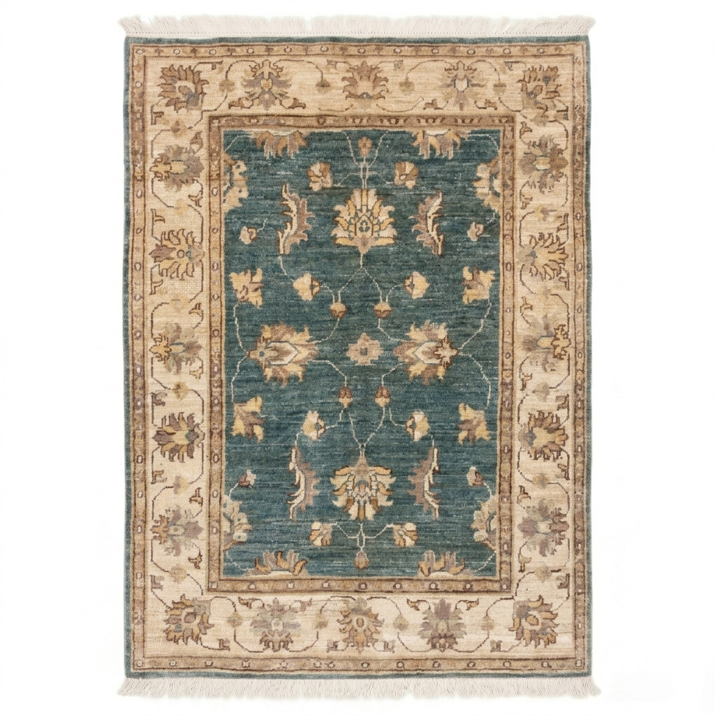 Handmade Fine Quality Chobi Wool Rug  135 CM x 97 CM  SK#1043