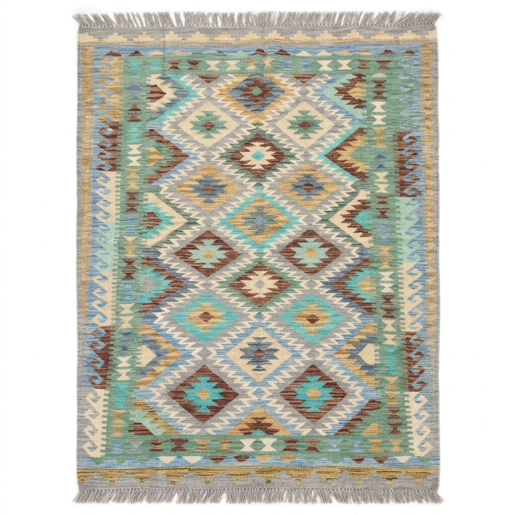 Handmade Flat Weave Kilim Rug 243 CM x 155 CM SK#1057