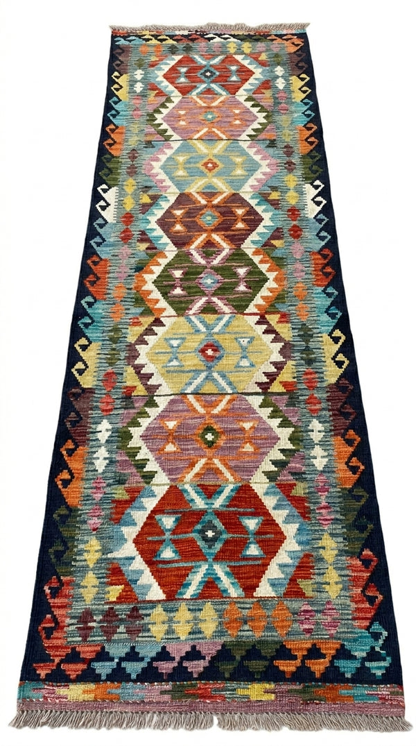 Handmade Flat Weave Kilim Rug 306 CM x 80 CM SK#1058