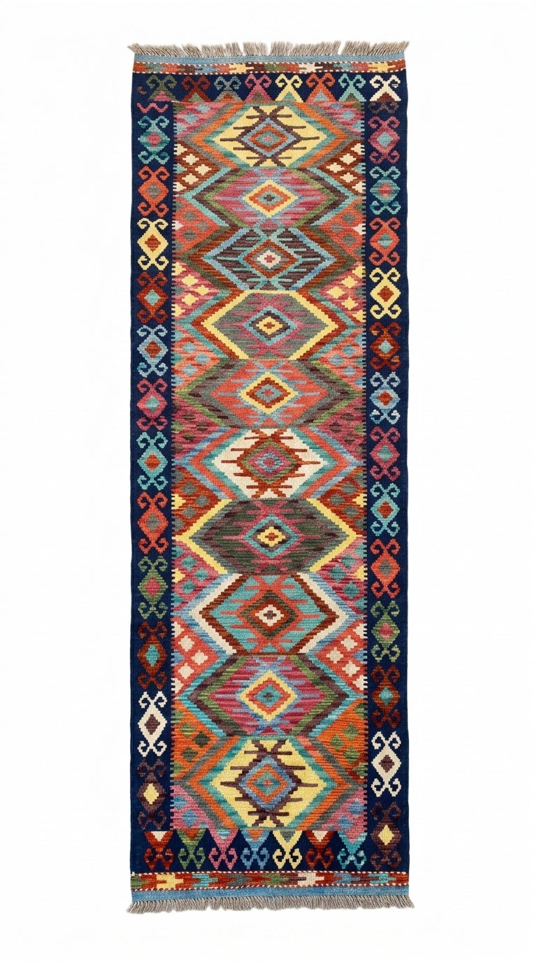 Handmade Flat Weave Kilim Rug 303 CM x 84 CM SK#1059