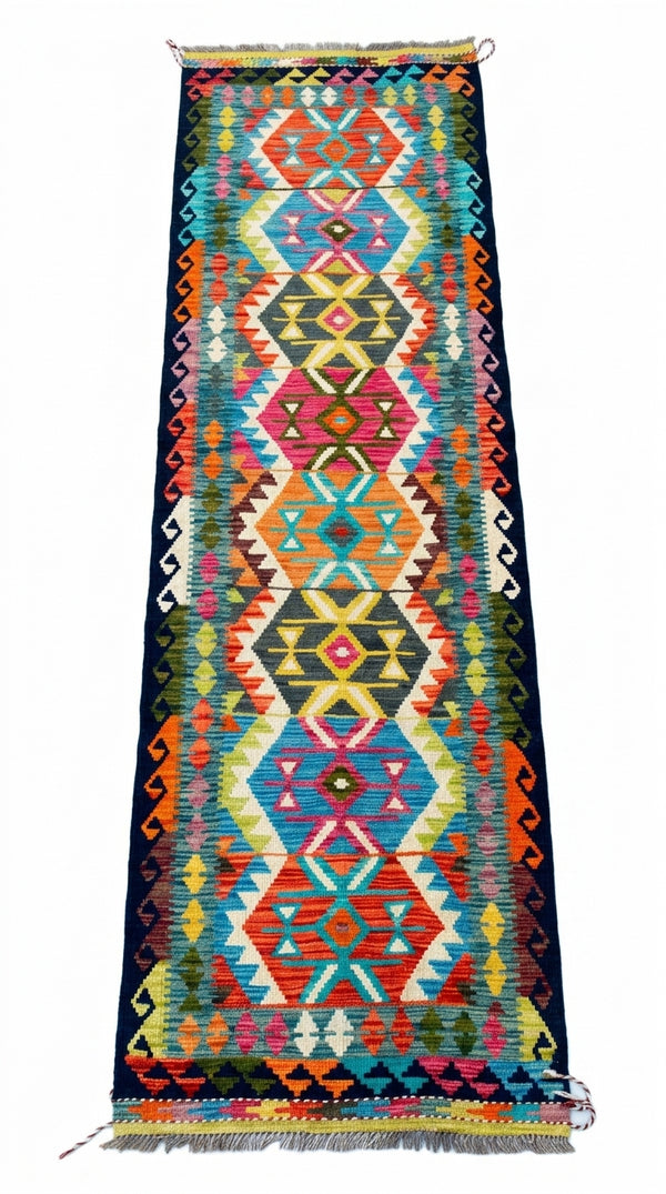 Handmade Flat Weave Kilim Rug 303 CM x 83 CM SK#1061