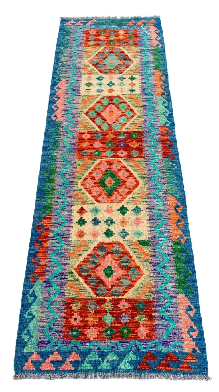 Handmade Flat Weave Kilim Rug 282 CM x 87 CM SK#1062